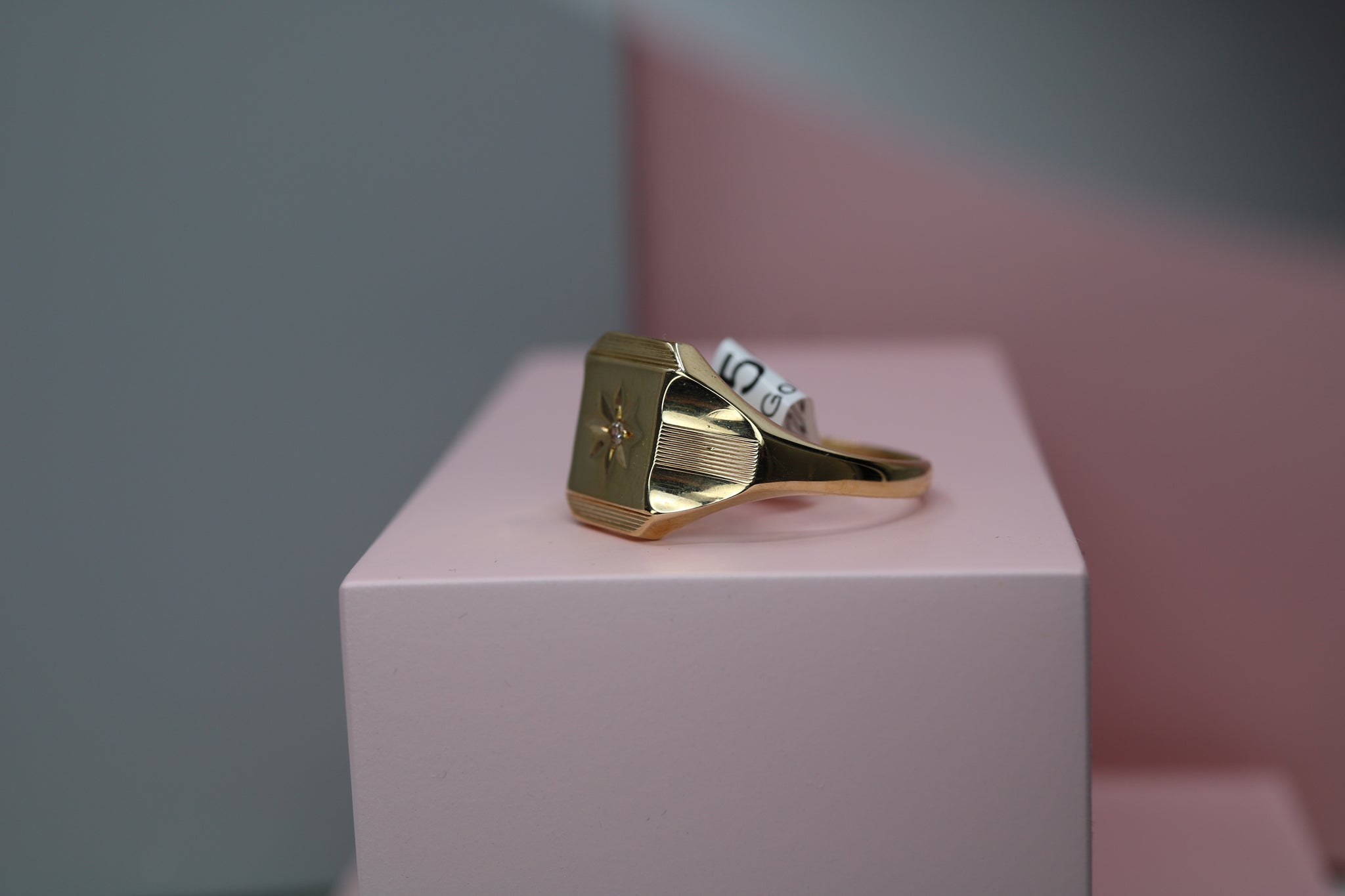 9ct Gents Diamond Signet Ring - HJ1013 - Hallmark Jewellers Formby & The Jewellers Bench Widnes