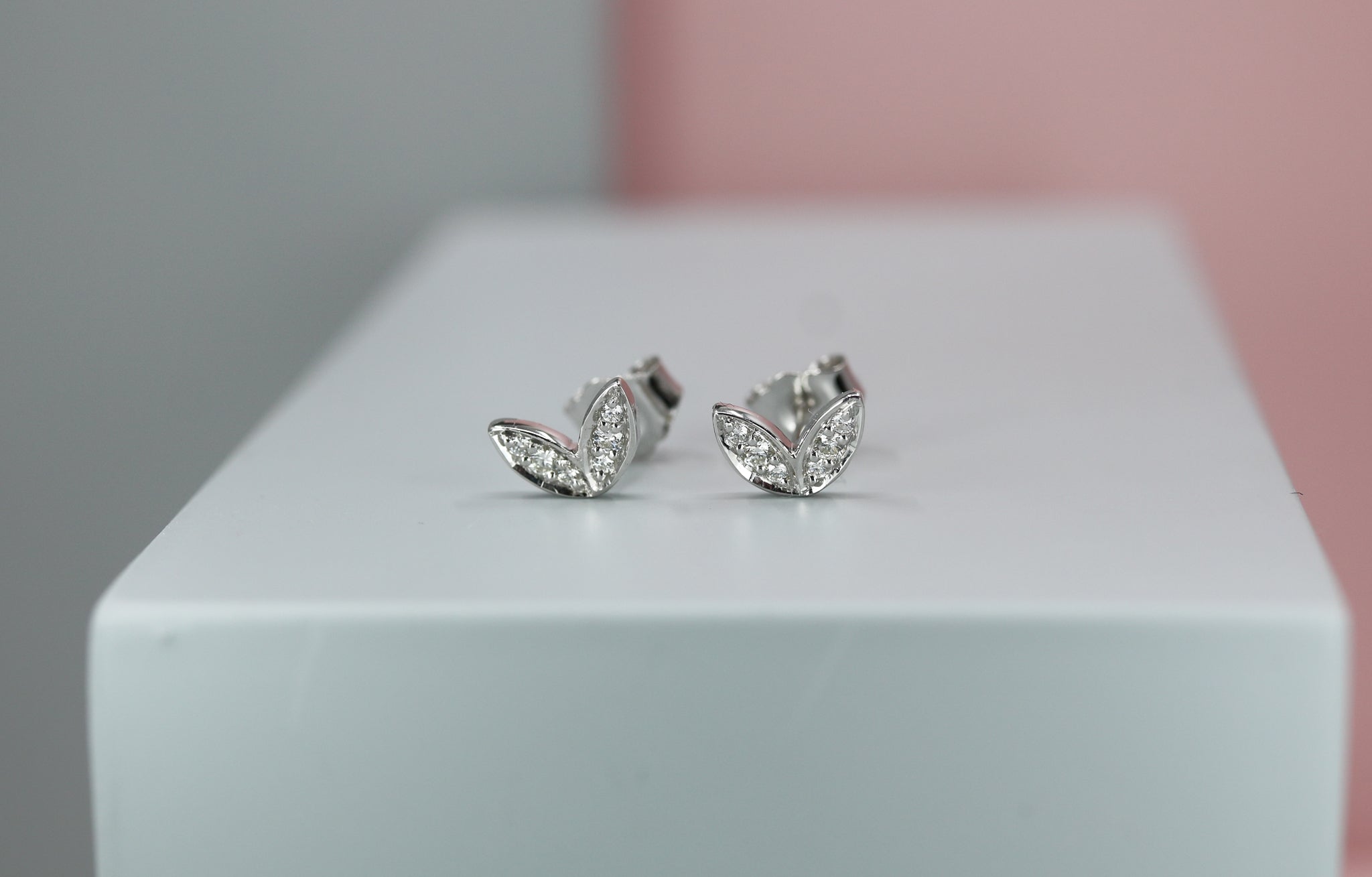 9ct Yellow Gold & Diamond Winged Studs - Hallmark Jewellers Formby & The Jewellers Bench Widnes
