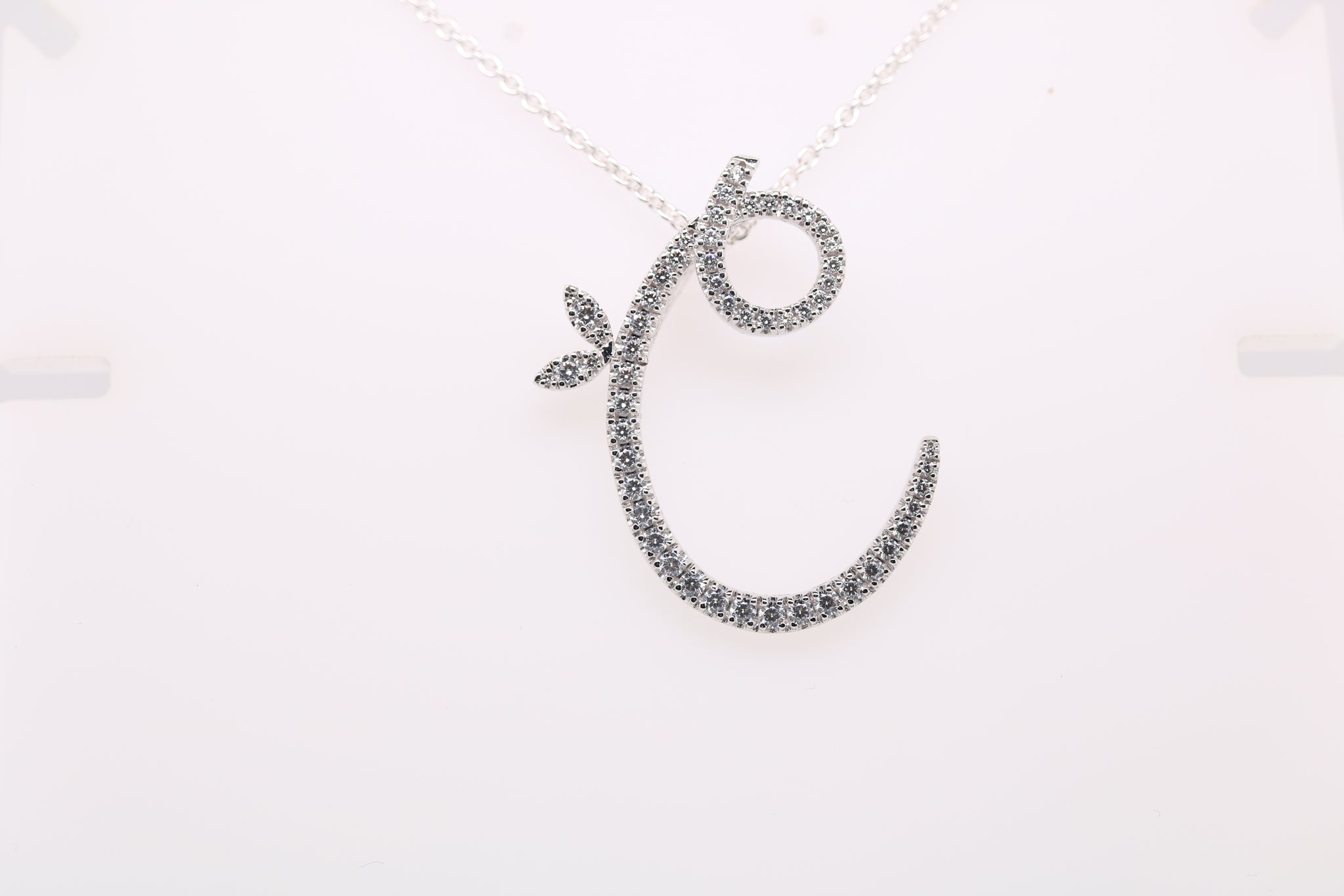 Sterling Silver & Full CZ Initial Large - MJI007 - Hallmark Jewellers Formby & The Jewellers Bench Widnes