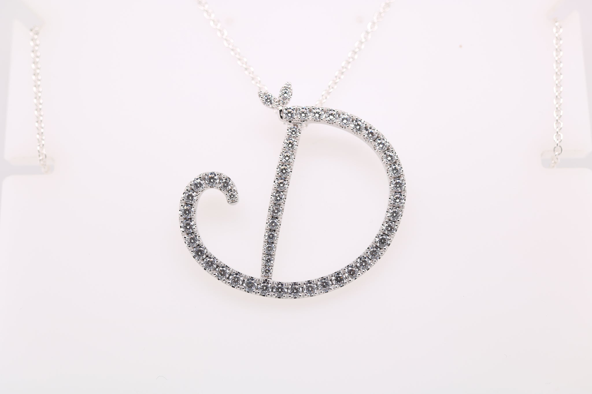 Sterling Silver & Full CZ Initial Large - MJI007 - Hallmark Jewellers Formby & The Jewellers Bench Widnes