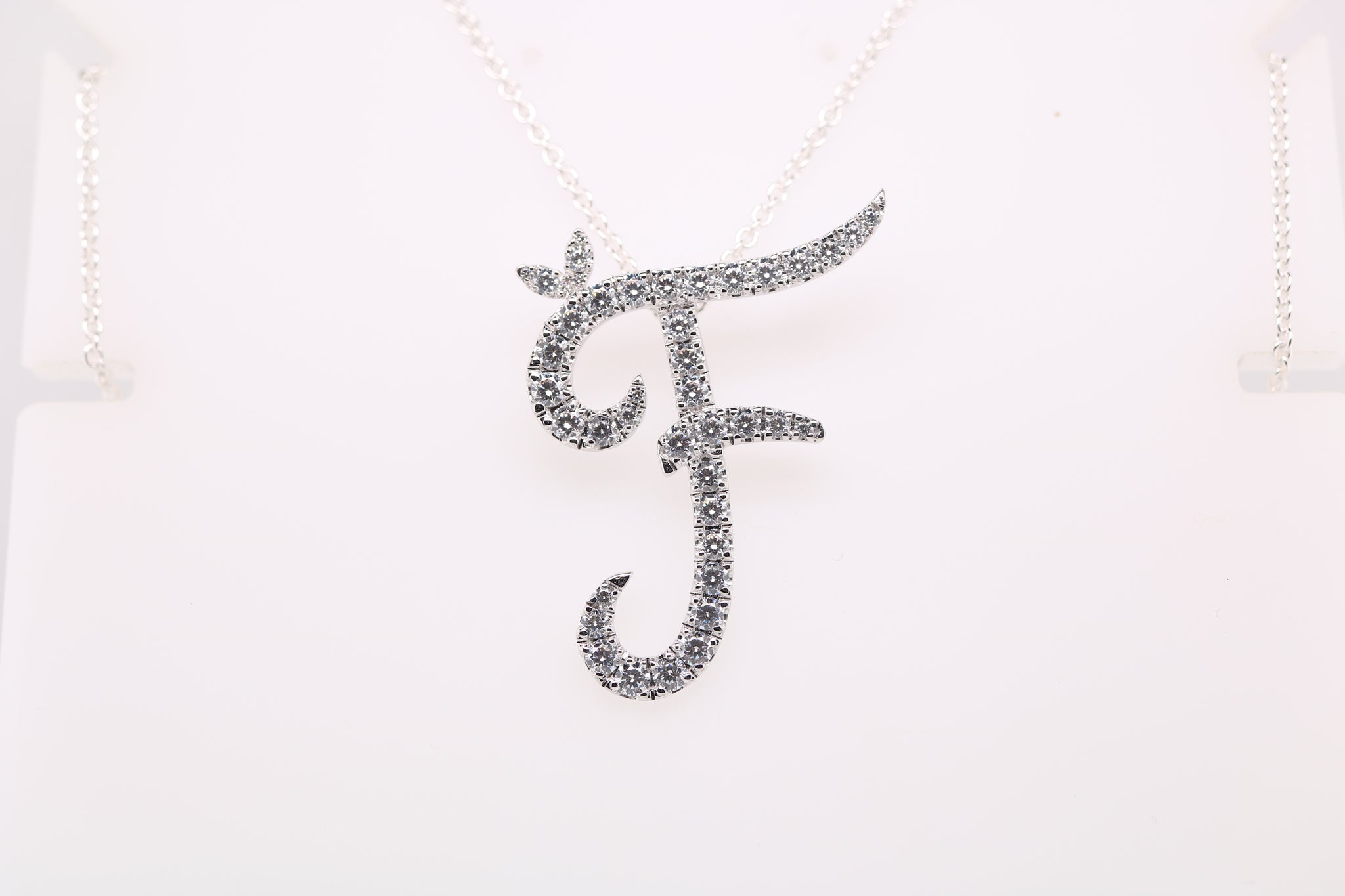 Sterling Silver & Full CZ Initial Large - MJI007 - Hallmark Jewellers Formby & The Jewellers Bench Widnes