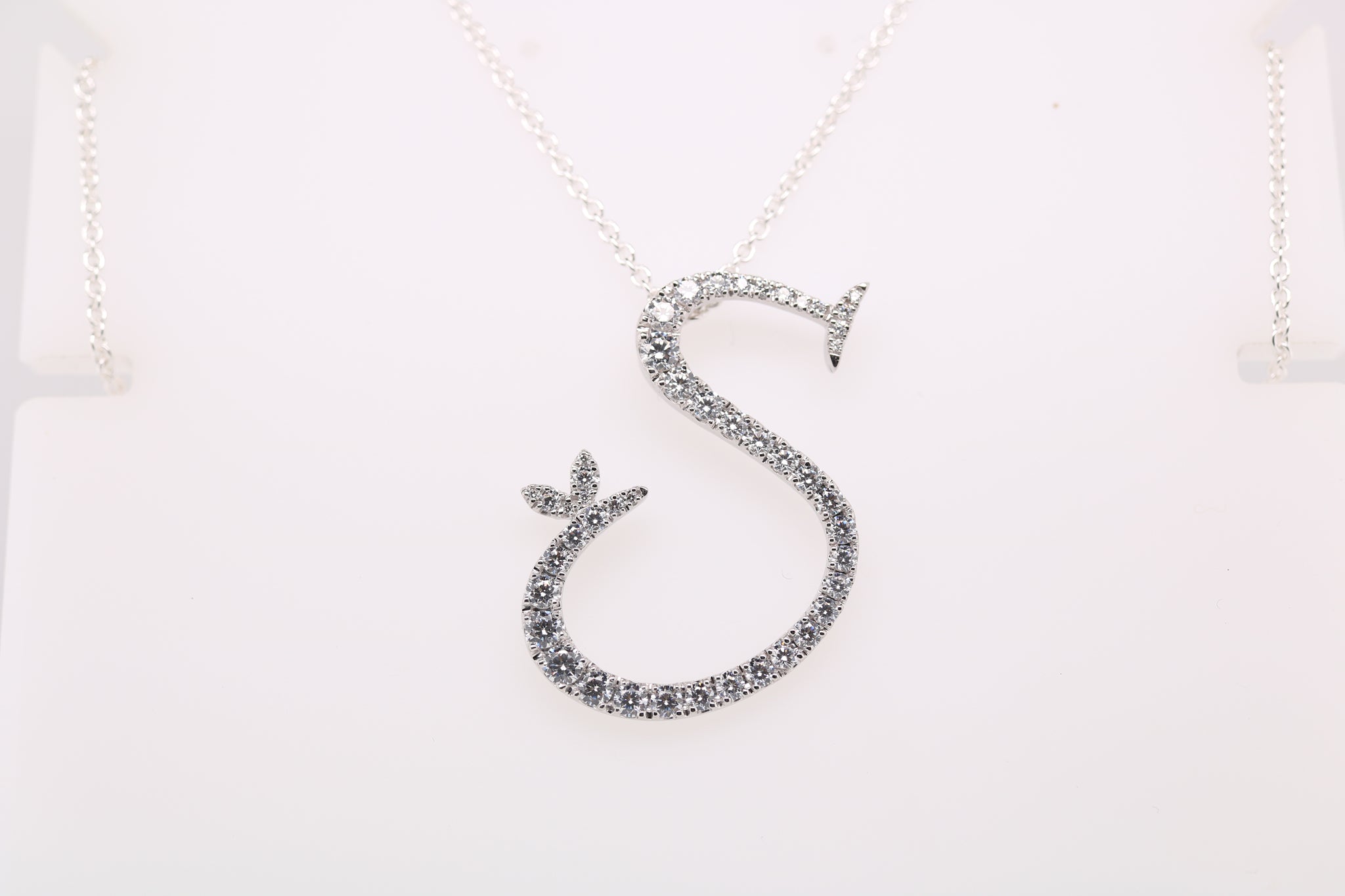 Sterling Silver & Full CZ Initial Large - MJI007 - Hallmark Jewellers Formby & The Jewellers Bench Widnes