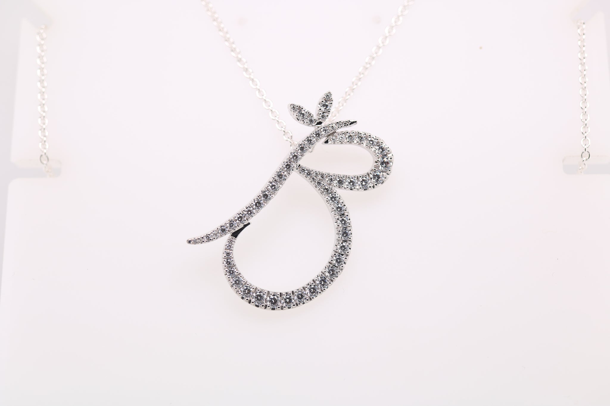 Sterling Silver & Full CZ Initial Large - MJI007 - Hallmark Jewellers Formby & The Jewellers Bench Widnes
