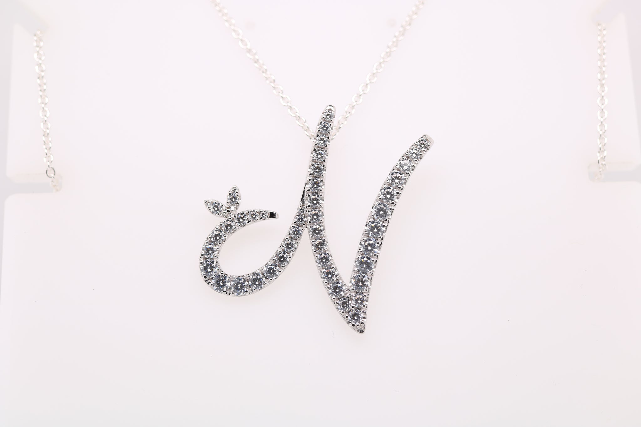 Sterling Silver & Full CZ Initial Large - MJI007 - Hallmark Jewellers Formby & The Jewellers Bench Widnes
