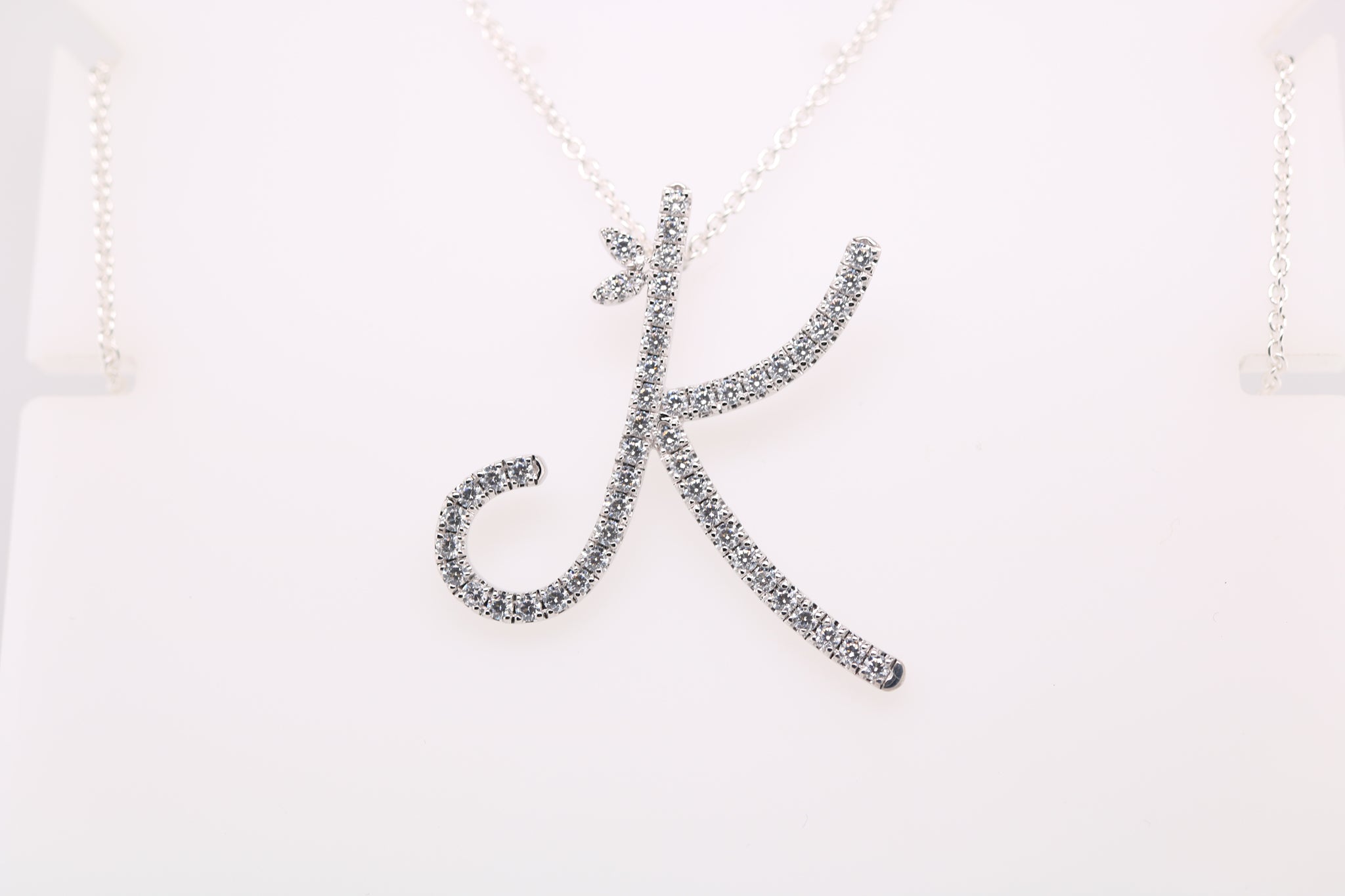 Sterling Silver & Full CZ Initial Large - MJI007 - Hallmark Jewellers Formby & The Jewellers Bench Widnes