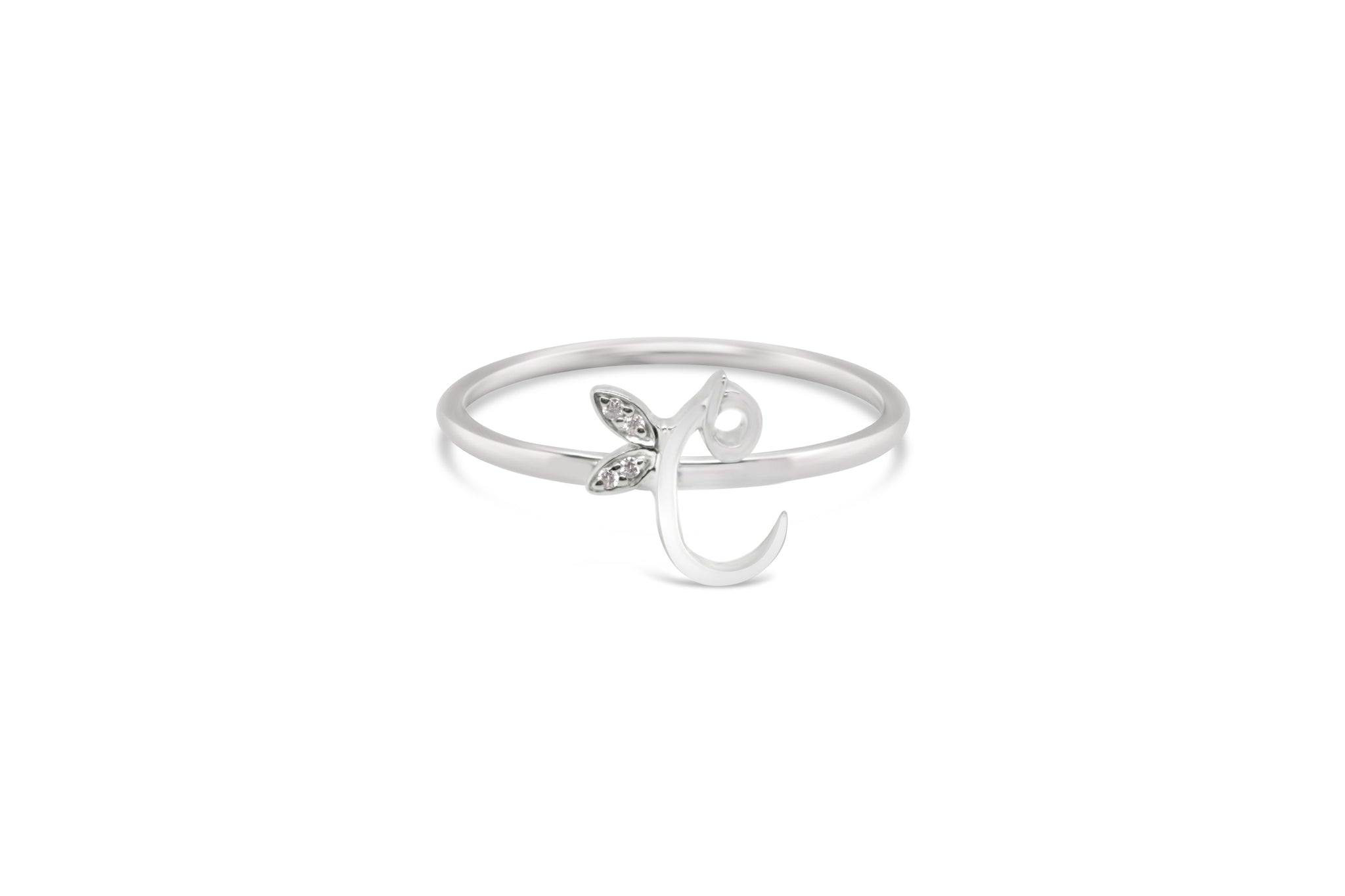 Sterling Silver Initial ring - MJI006 - Hallmark Jewellers Formby & The Jewellers Bench Widnes
