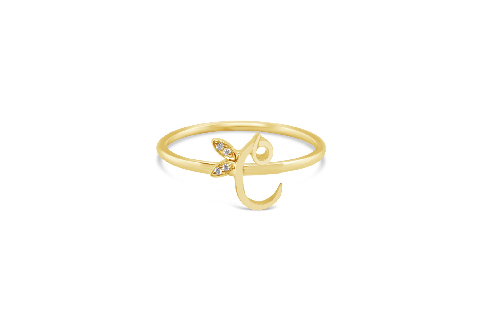 Sterling Silver Initial ring - MJI006 - Hallmark Jewellers Formby & The Jewellers Bench Widnes