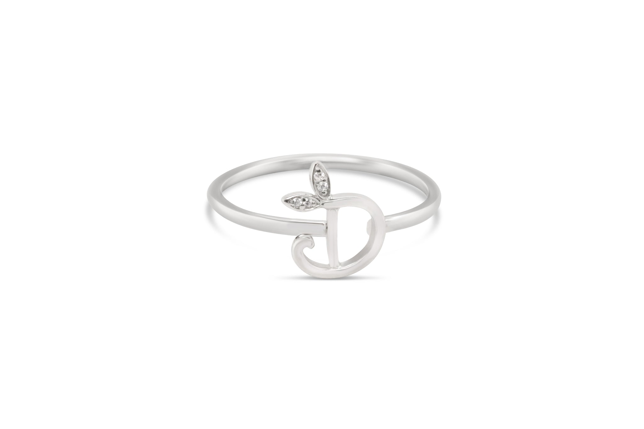 Sterling Silver Initial ring - MJI006 - Hallmark Jewellers Formby & The Jewellers Bench Widnes