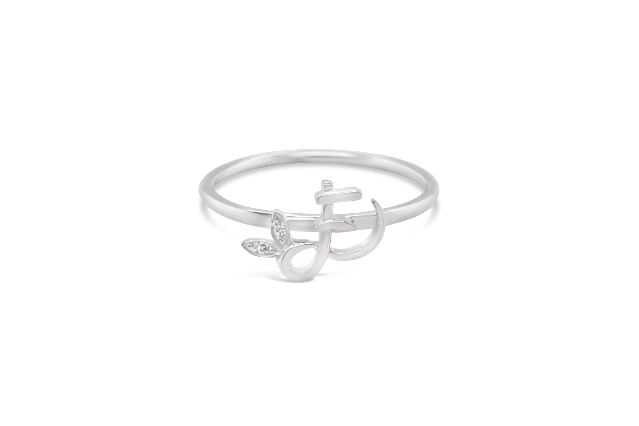 Sterling Silver Initial ring - MJI006 - Hallmark Jewellers Formby & The Jewellers Bench Widnes