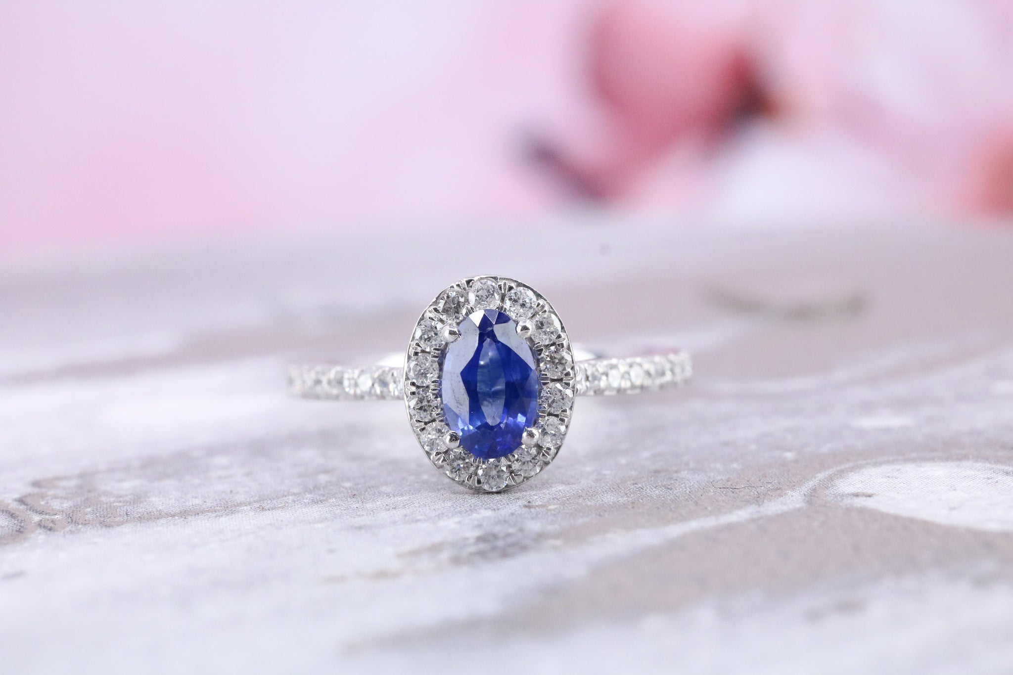 Platinum Sapphire & Diamond - DR4006 - Hallmark Jewellers Formby & The Jewellers Bench Widnes