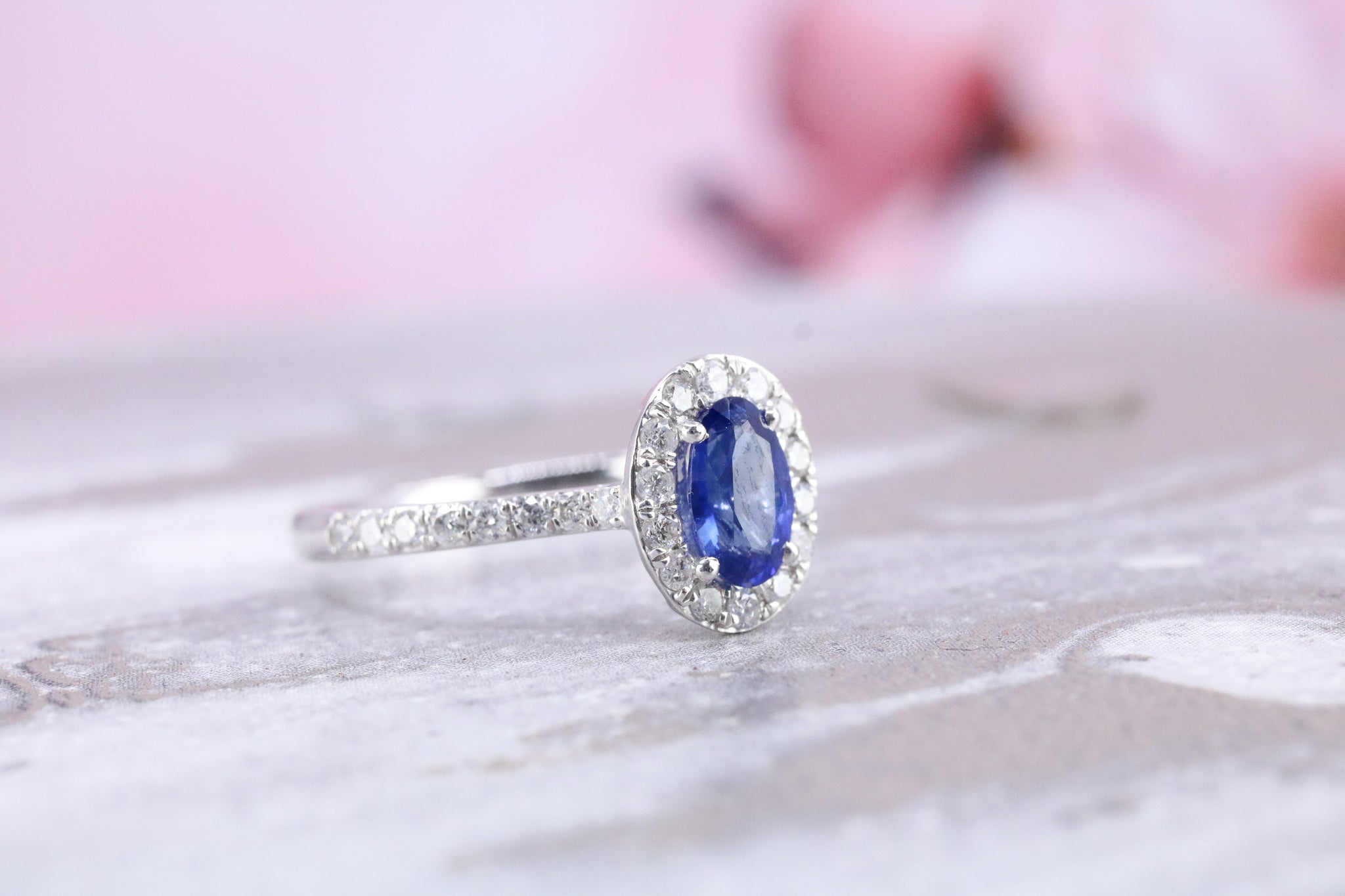 Platinum Sapphire & Diamond - DR4006 - Hallmark Jewellers Formby & The Jewellers Bench Widnes