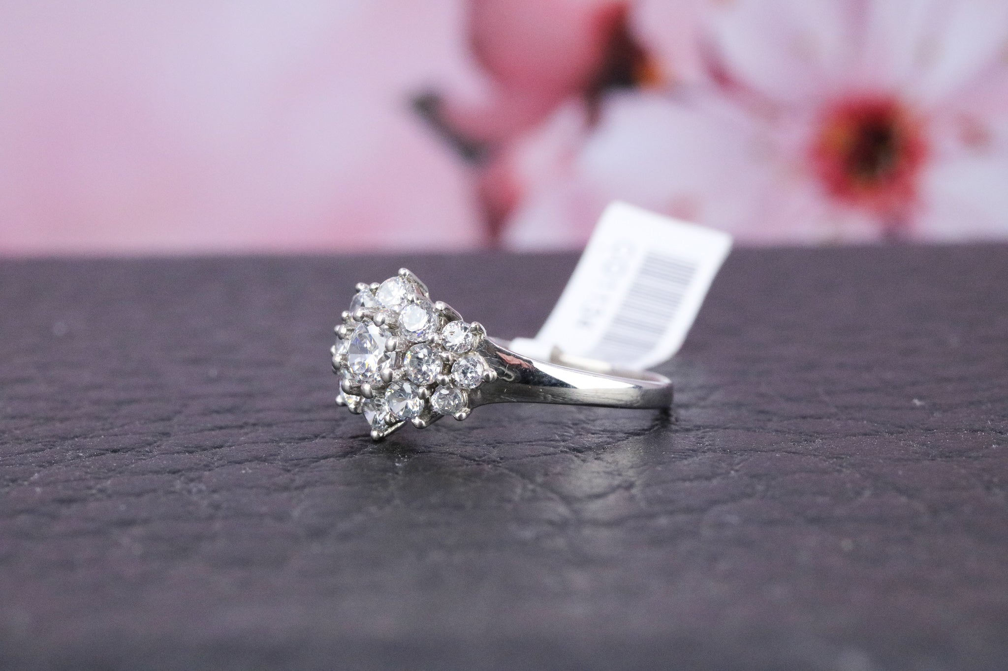 9ct White Gold Cluster Ring - CO1134 - Hallmark Jewellers Formby & The Jewellers Bench Widnes
