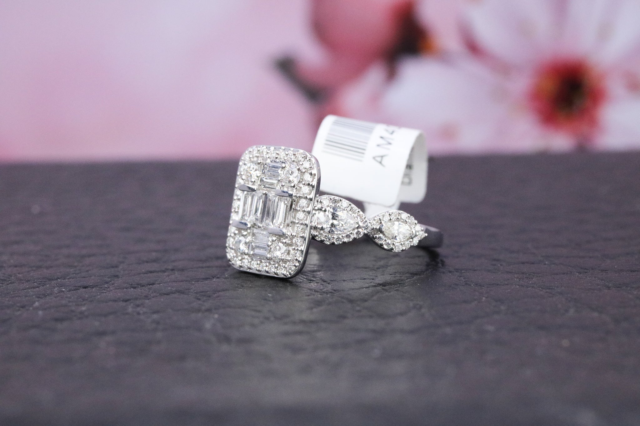 9ct White Gold & Diamond Ring - AM4008 - Hallmark Jewellers Formby & The Jewellers Bench Widnes