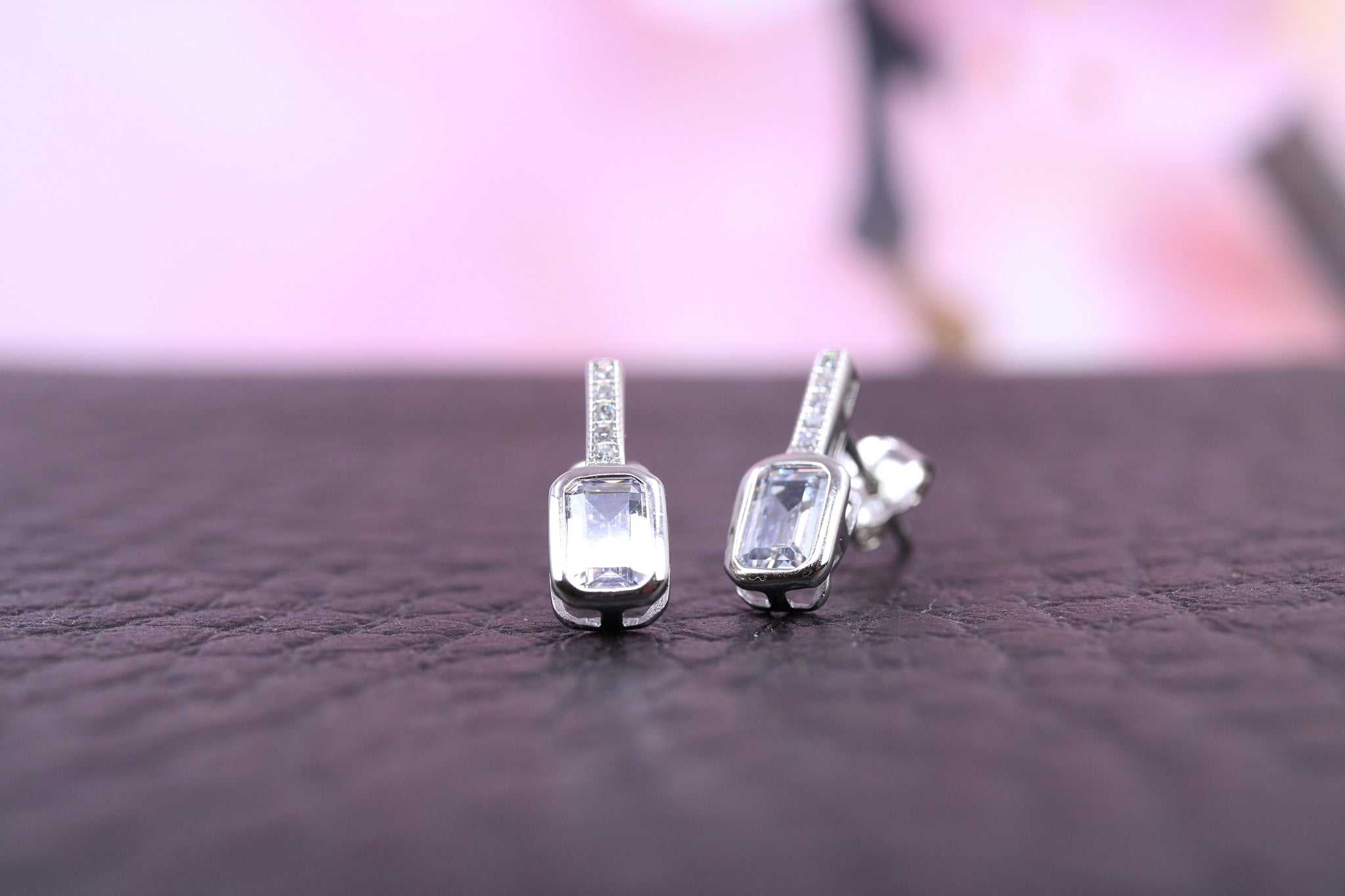Sterling Silver & CZ Earrings - IN1089 - Hallmark Jewellers Formby & The Jewellers Bench Widnes