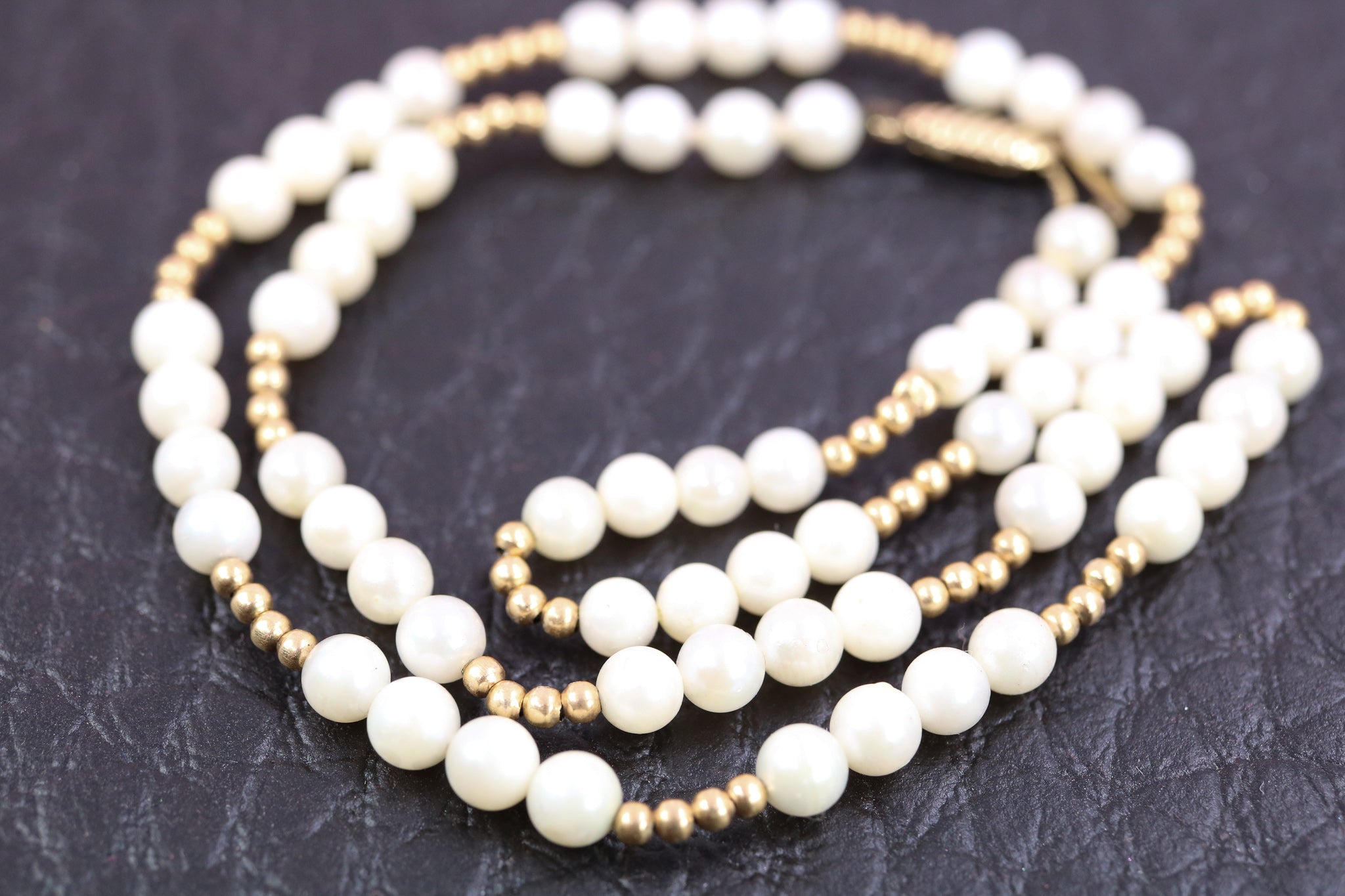 9ct Yellow Gold & Pearl Necklace - HJ2310 - Hallmark Jewellers Formby & The Jewellers Bench Widnes