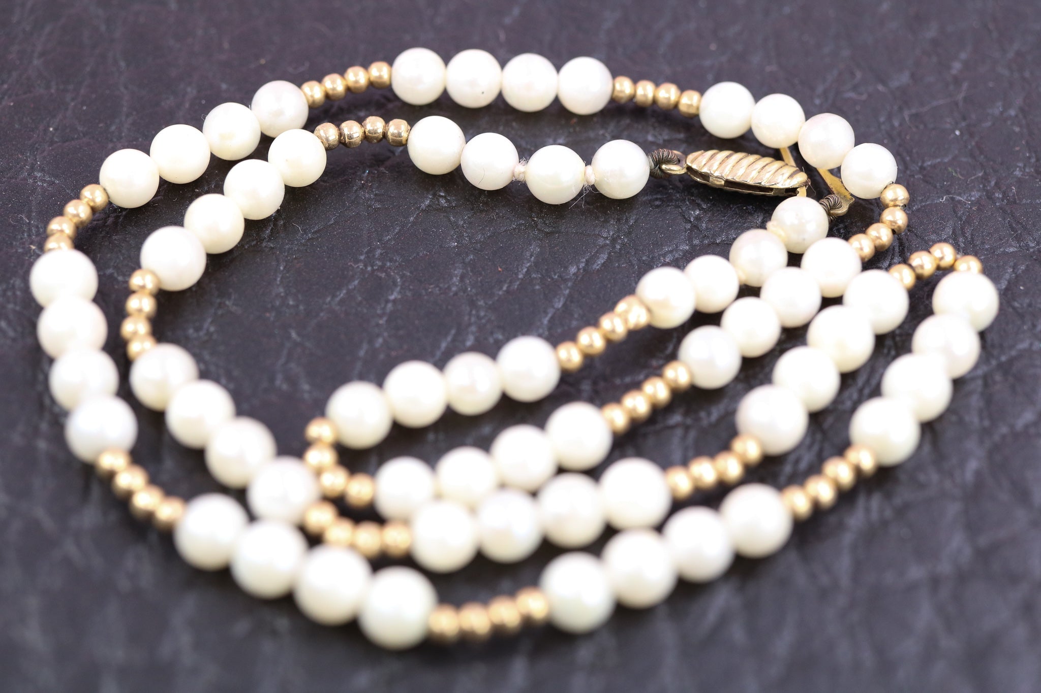 9ct Yellow Gold & Pearl Necklace - HJ2310 - Hallmark Jewellers Formby & The Jewellers Bench Widnes