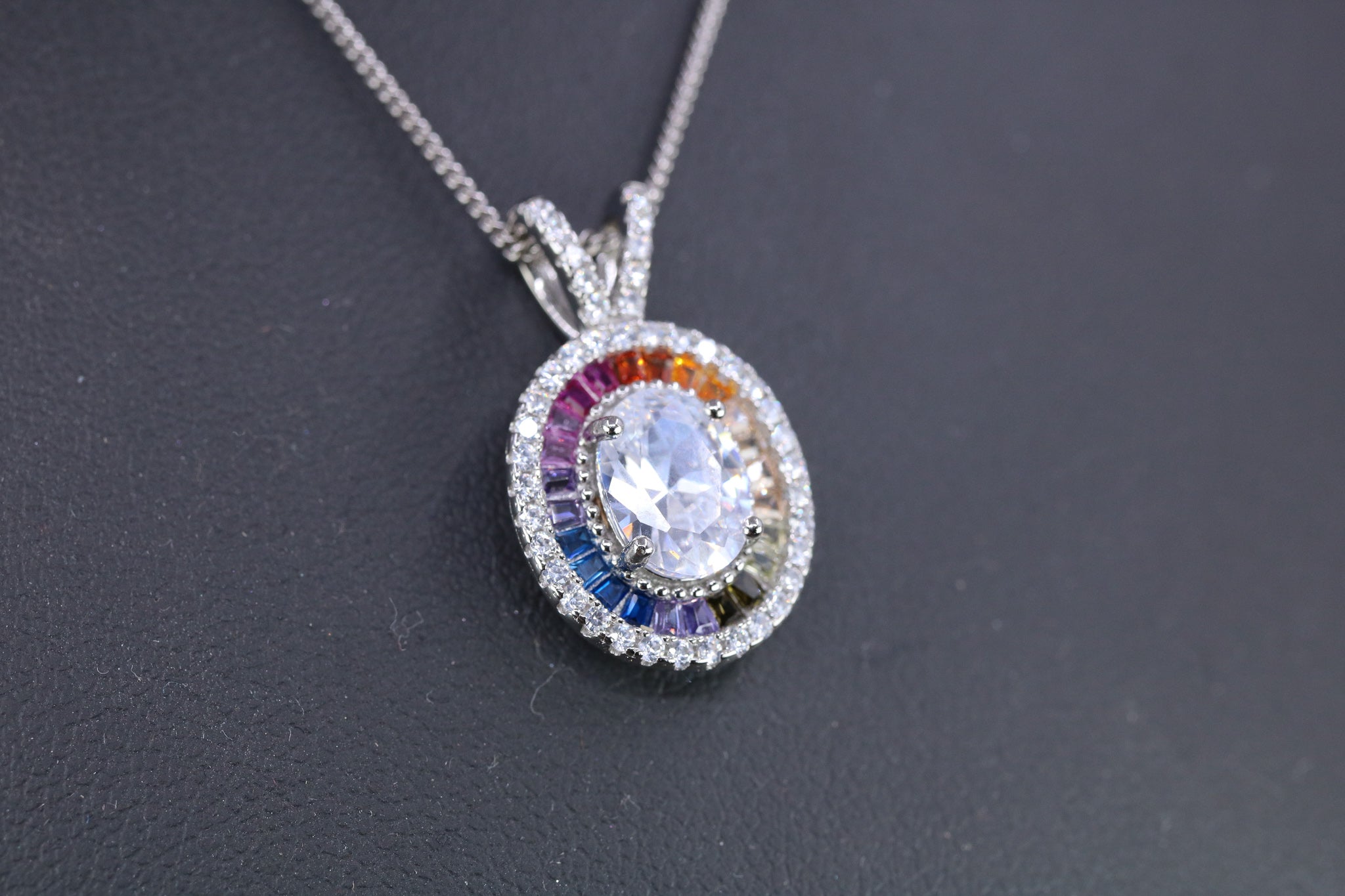 Sterling Silver & CZ Pendant - IN1121 - Hallmark Jewellers Formby & The Jewellers Bench Widnes