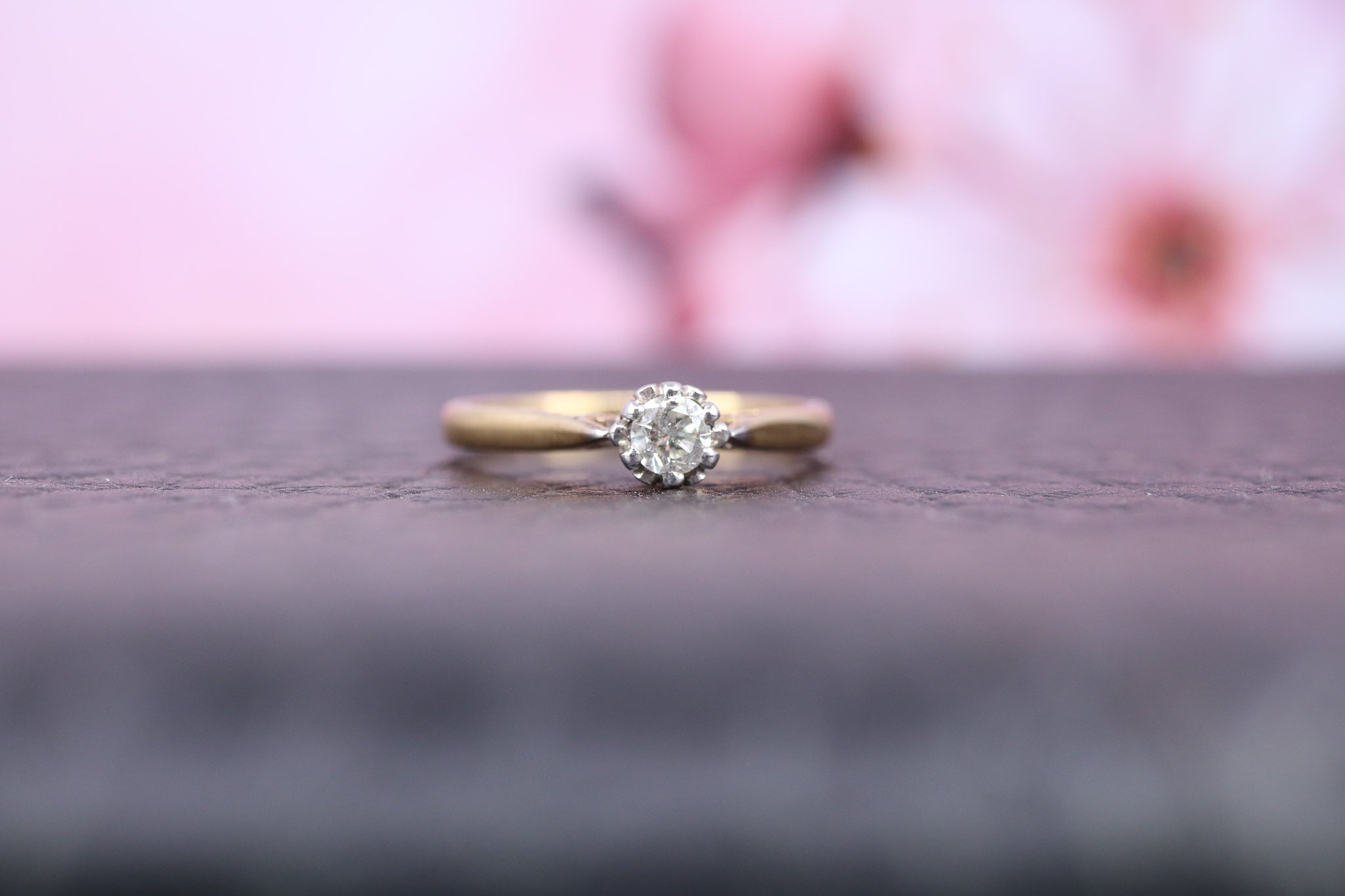 9ct Yellow Gold & Diamond Ring - W6016 - Hallmark Jewellers Formby & The Jewellers Bench Widnes