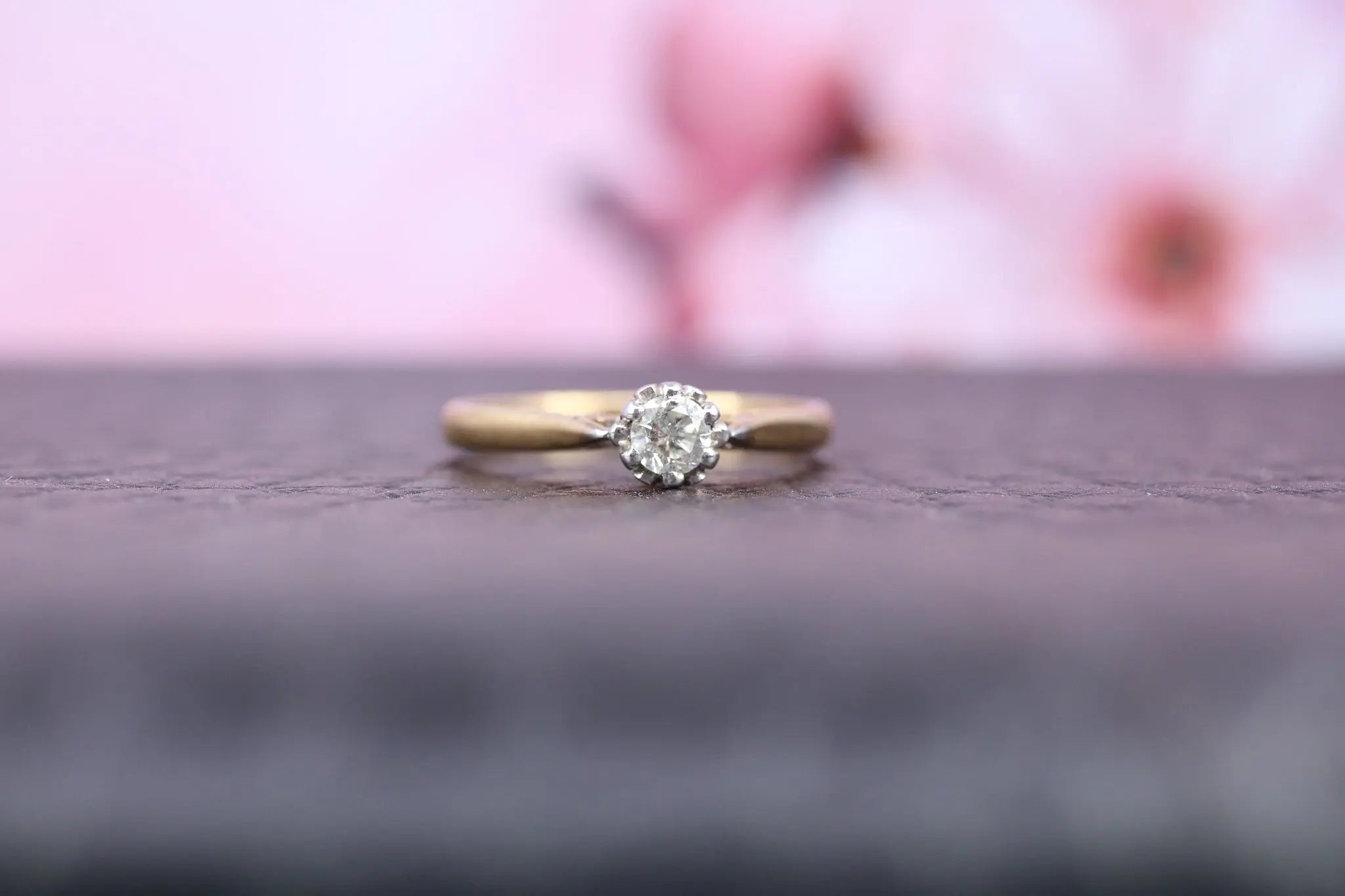 9ct Yellow Gold & Diamond Ring - W6016 - Hallmark Jewellers Formby & The Jewellers Bench Widnes