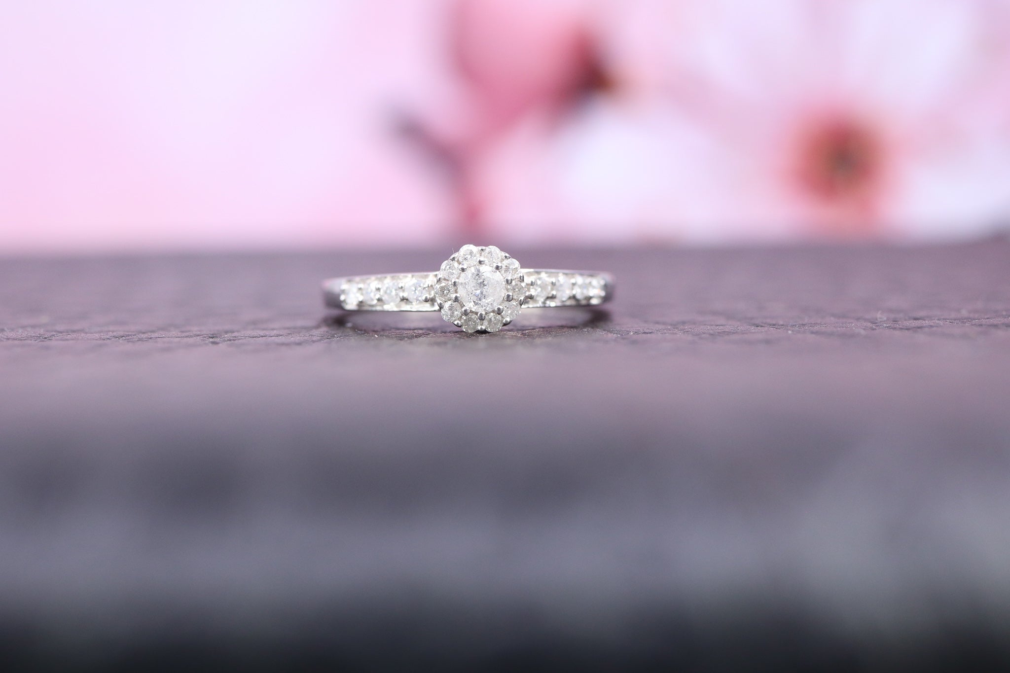 9ct White Gold & Diamond Ring - W6022 - Hallmark Jewellers Formby & The Jewellers Bench Widnes