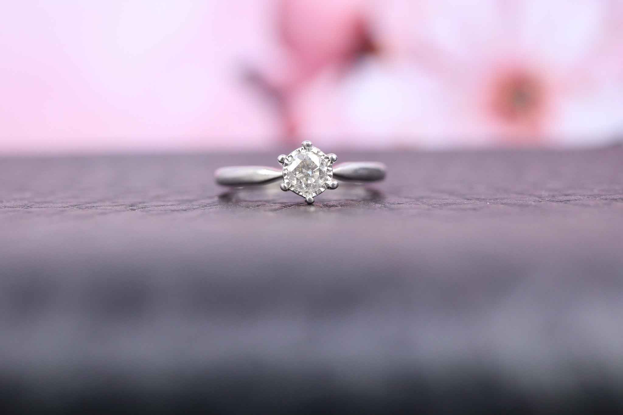 9ct White Gold & Diamond Ring - W6025 - Hallmark Jewellers Formby & The Jewellers Bench Widnes