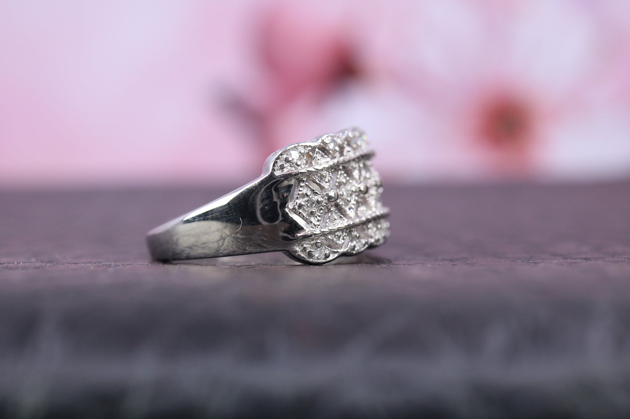 9ct White Gold & Diamond Ring - HJ2665 - Hallmark Jewellers Formby & The Jewellers Bench Widnes