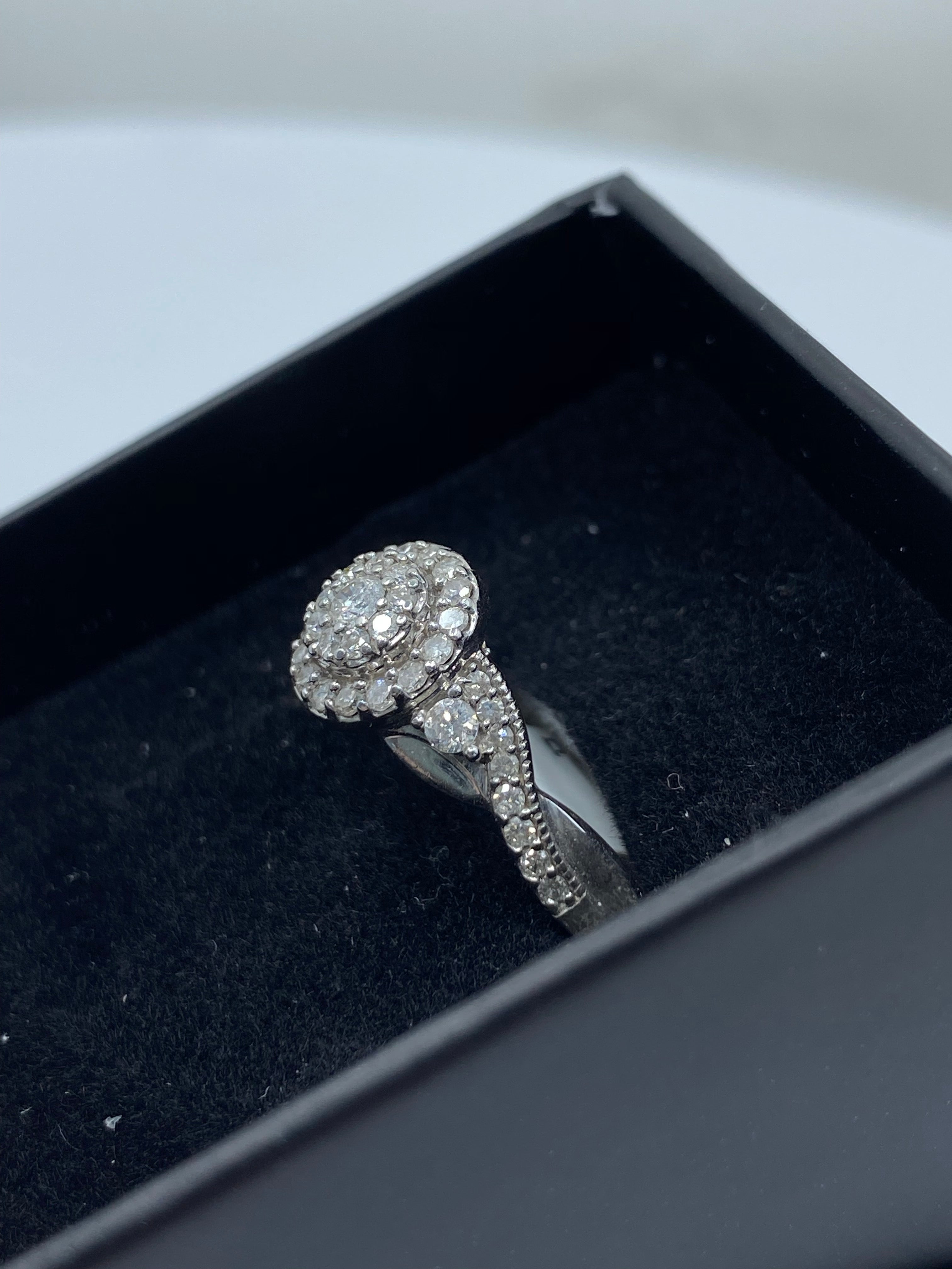 9ct White Gold & Diamond - HJ016 - Hallmark Jewellers Formby & The Jewellers Bench Widnes
