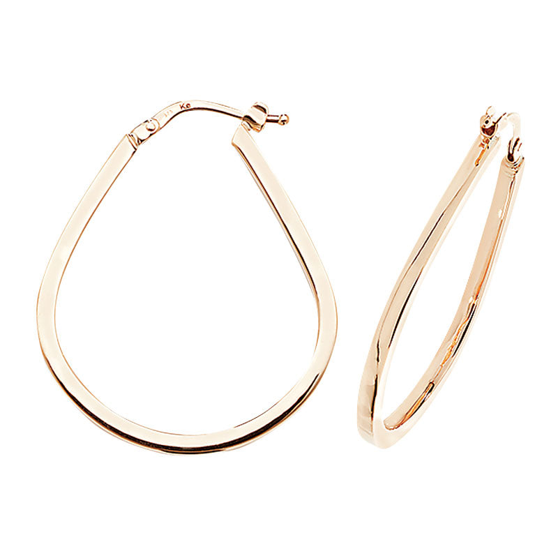 9ct Yellow Gold Hoop Earrings - KUA1068 - Hallmark Jewellers Formby & The Jewellers Bench Widnes