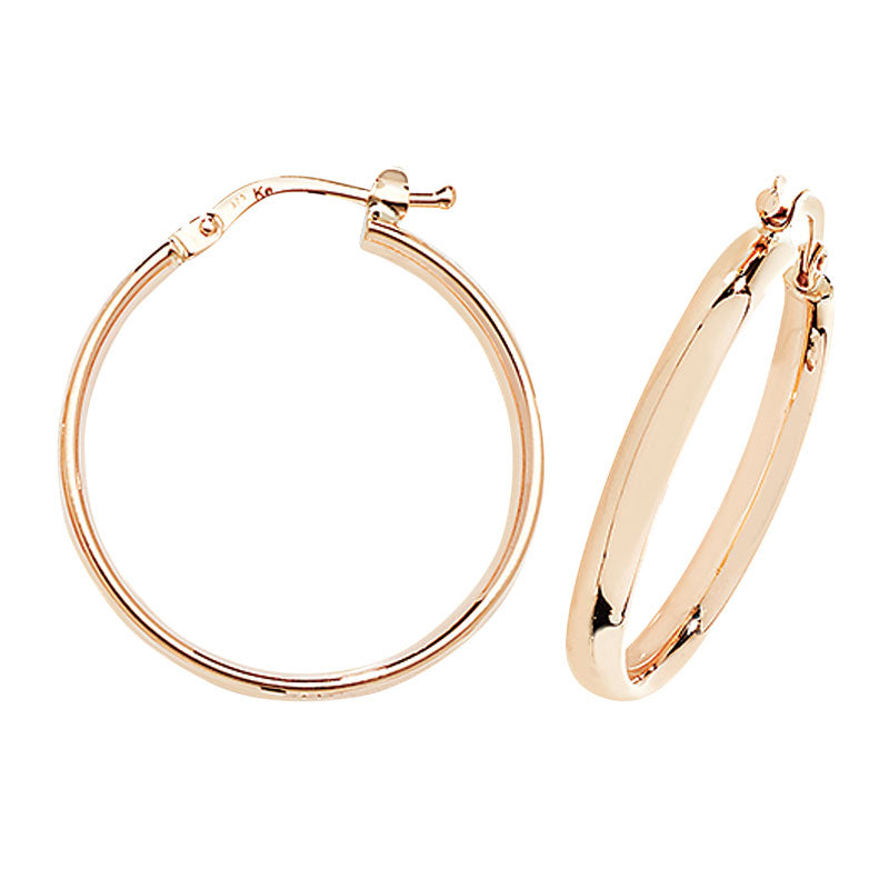 9ct Yellow Gold Hoop Earrings - KUA1073 - Hallmark Jewellers Formby & The Jewellers Bench Widnes