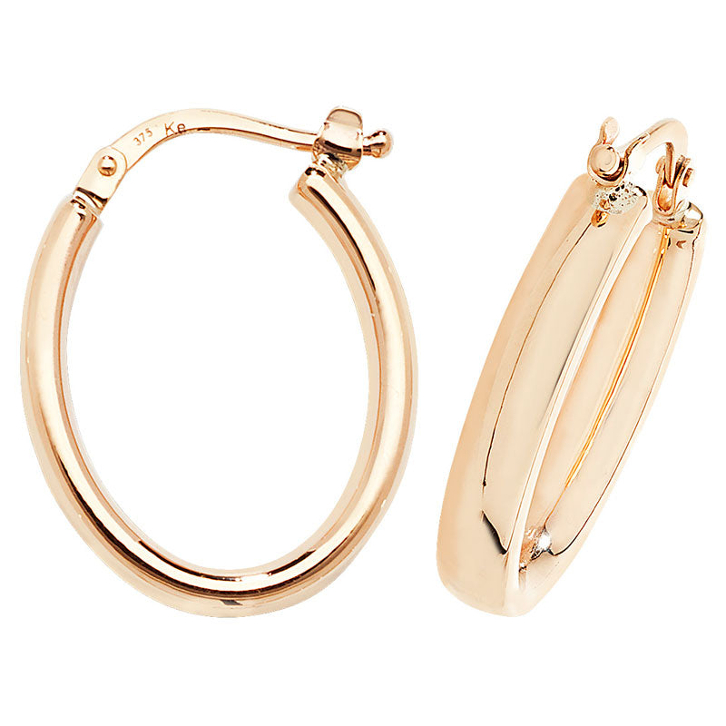 9ct Yellow Gold Hoop Earrings - KUA1074 - Hallmark Jewellers Formby & The Jewellers Bench Widnes