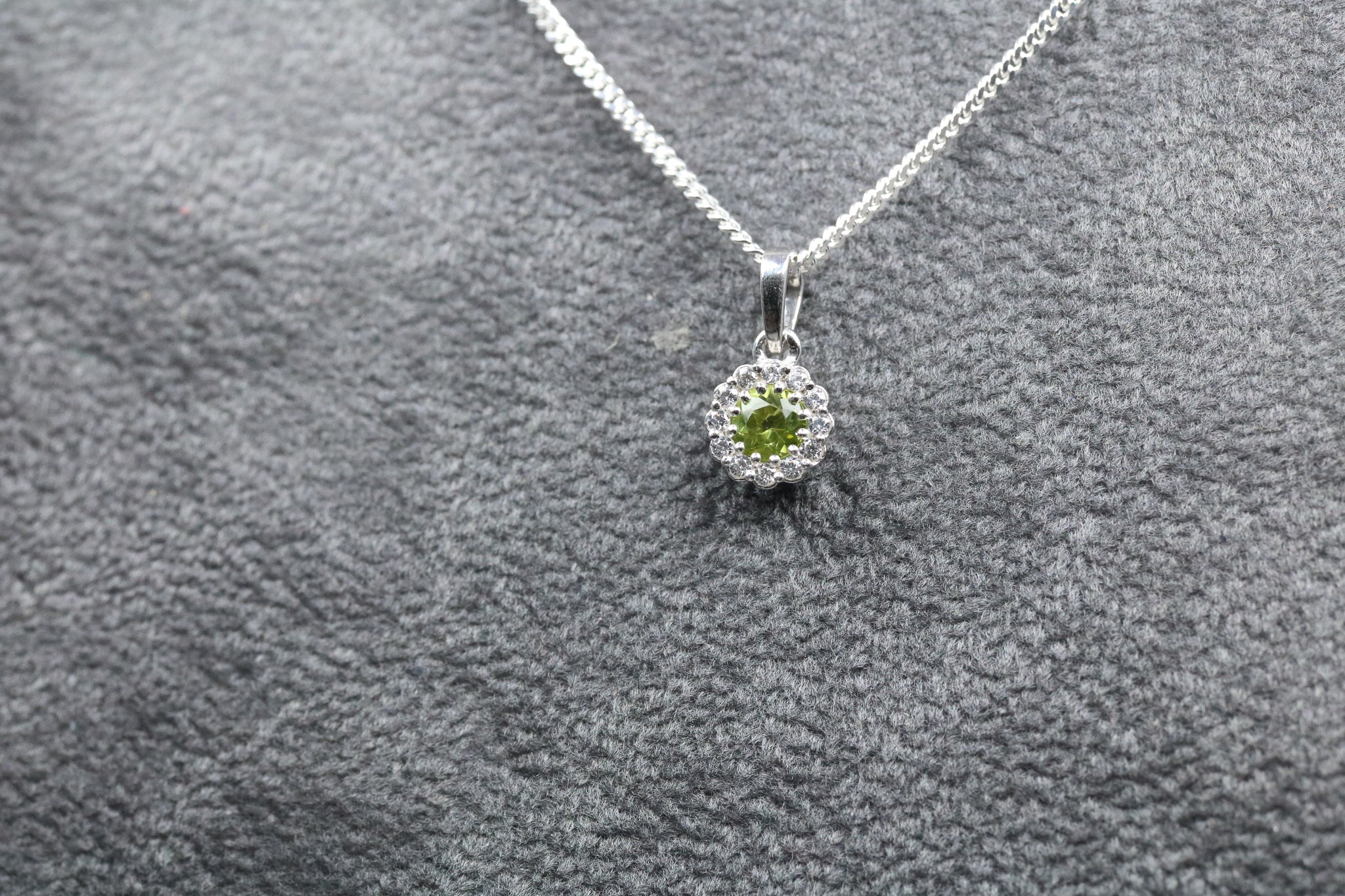 Sterling Silver & August Birthstone Pendant - AK1118 - Hallmark Jewellers Formby & The Jewellers Bench Widnes