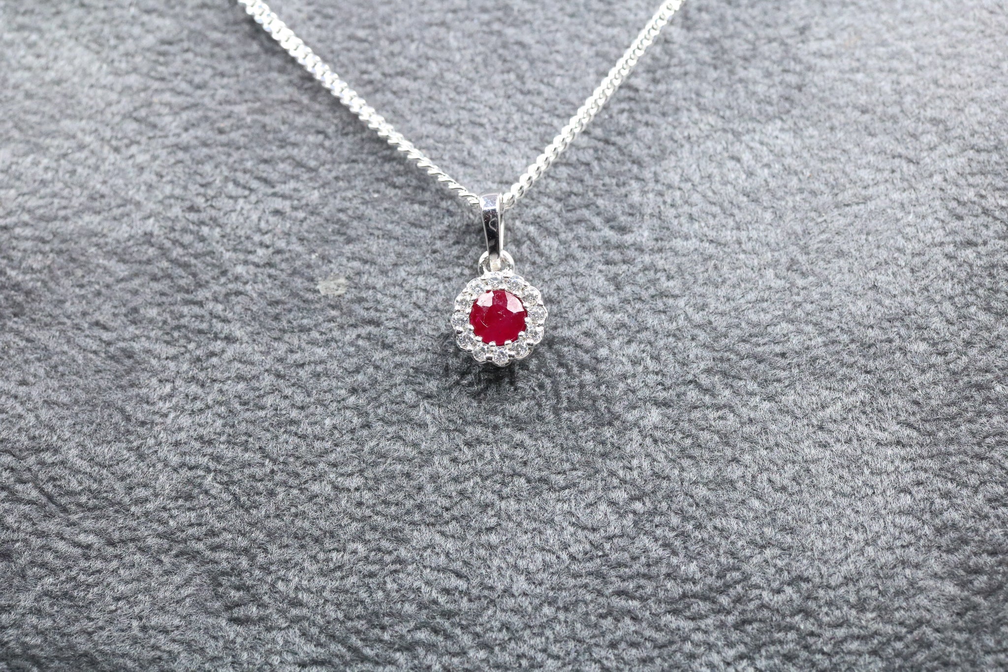 Sterling Silver & July Birthstone Pendant - AK1108 - Hallmark Jewellers Formby & The Jewellers Bench Widnes