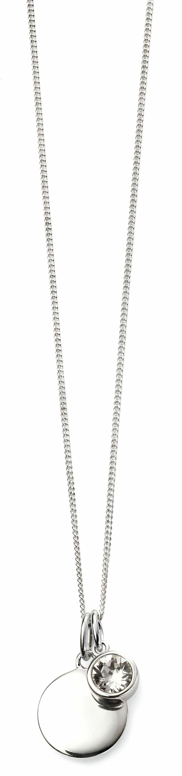 April Silver and Crystal Birthstone Pendant - NB1005 - Hallmark Jewellers Formby & The Jewellers Bench Widnes