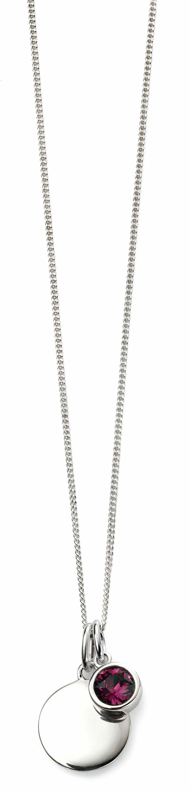 February Silver and Crystals Birthstone Necklace - NB1003 - Hallmark Jewellers Formby & The Jewellers Bench Widnes