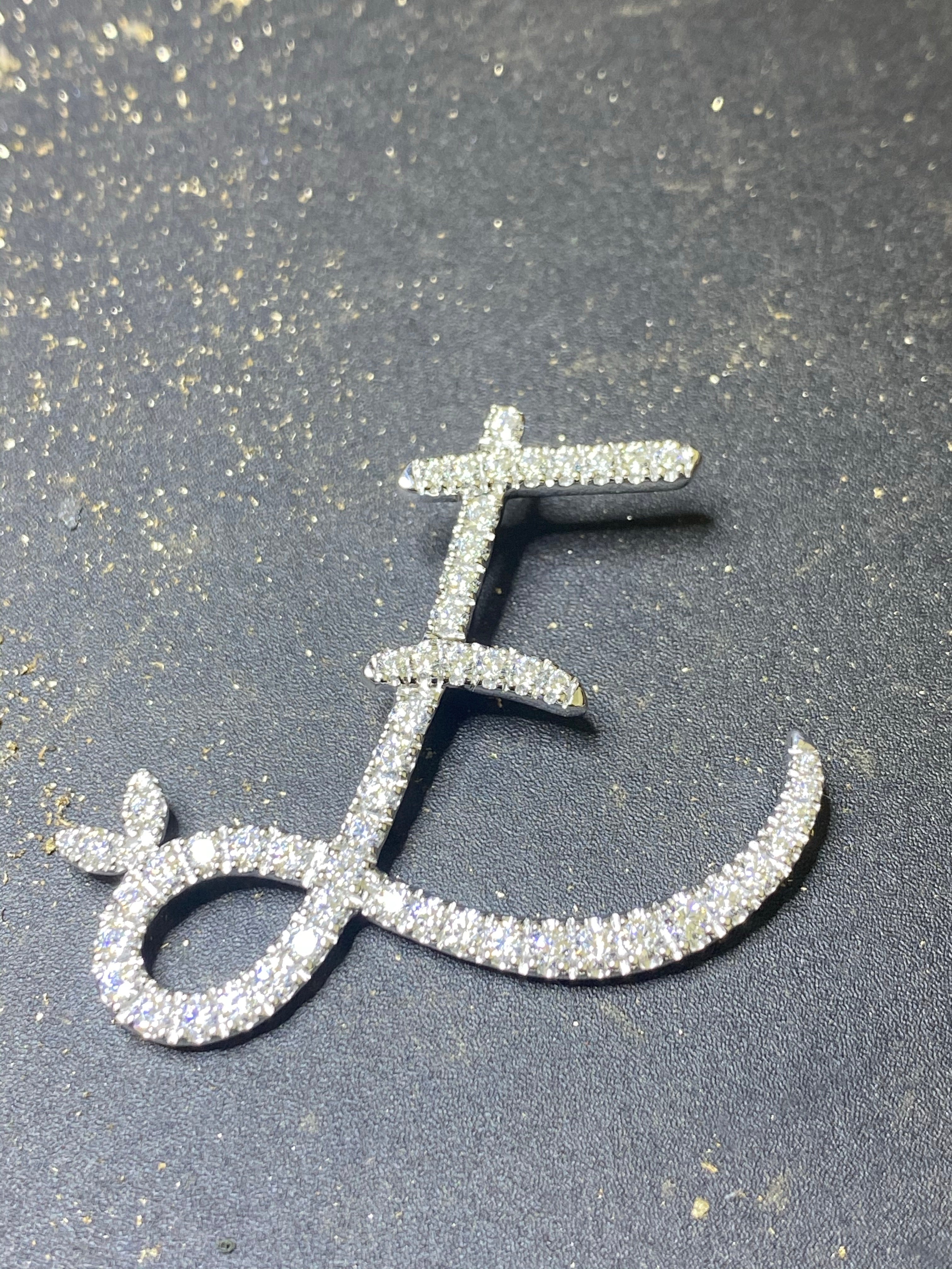 Sterling Silver & Full CZ Initial Large - MJI007 - Hallmark Jewellers Formby & The Jewellers Bench Widnes