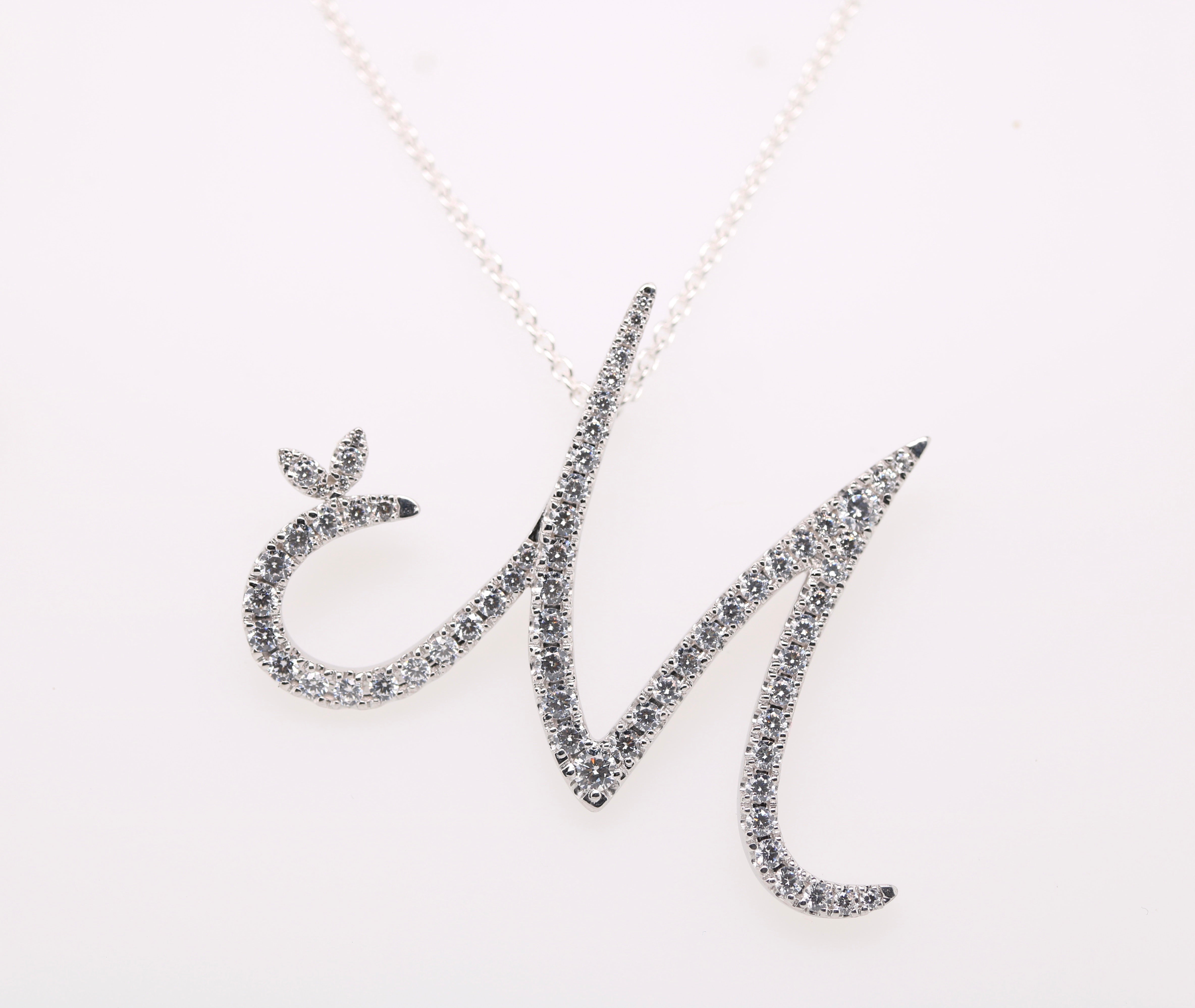 Sterling Silver & Full CZ Initial Large - MJI007 - Hallmark Jewellers Formby & The Jewellers Bench Widnes