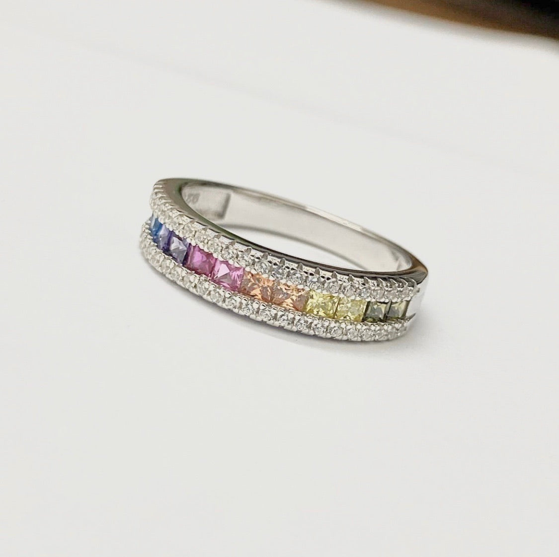 Sterling Silver Rainbow Ring - Hallmark Jewellers Formby & The Jewellers Bench Widnes