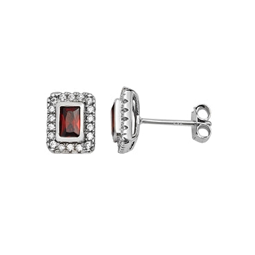 Sterling Silver & CZ Earrings - KU1016 - Hallmark Jewellers Formby & The Jewellers Bench Widnes