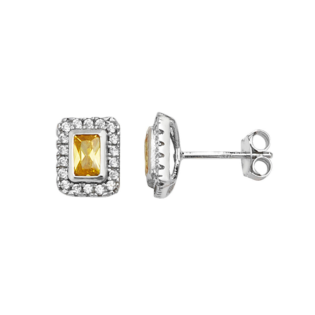 Sterling Silver & CZ Earrings - KU1020 - Hallmark Jewellers Formby & The Jewellers Bench Widnes