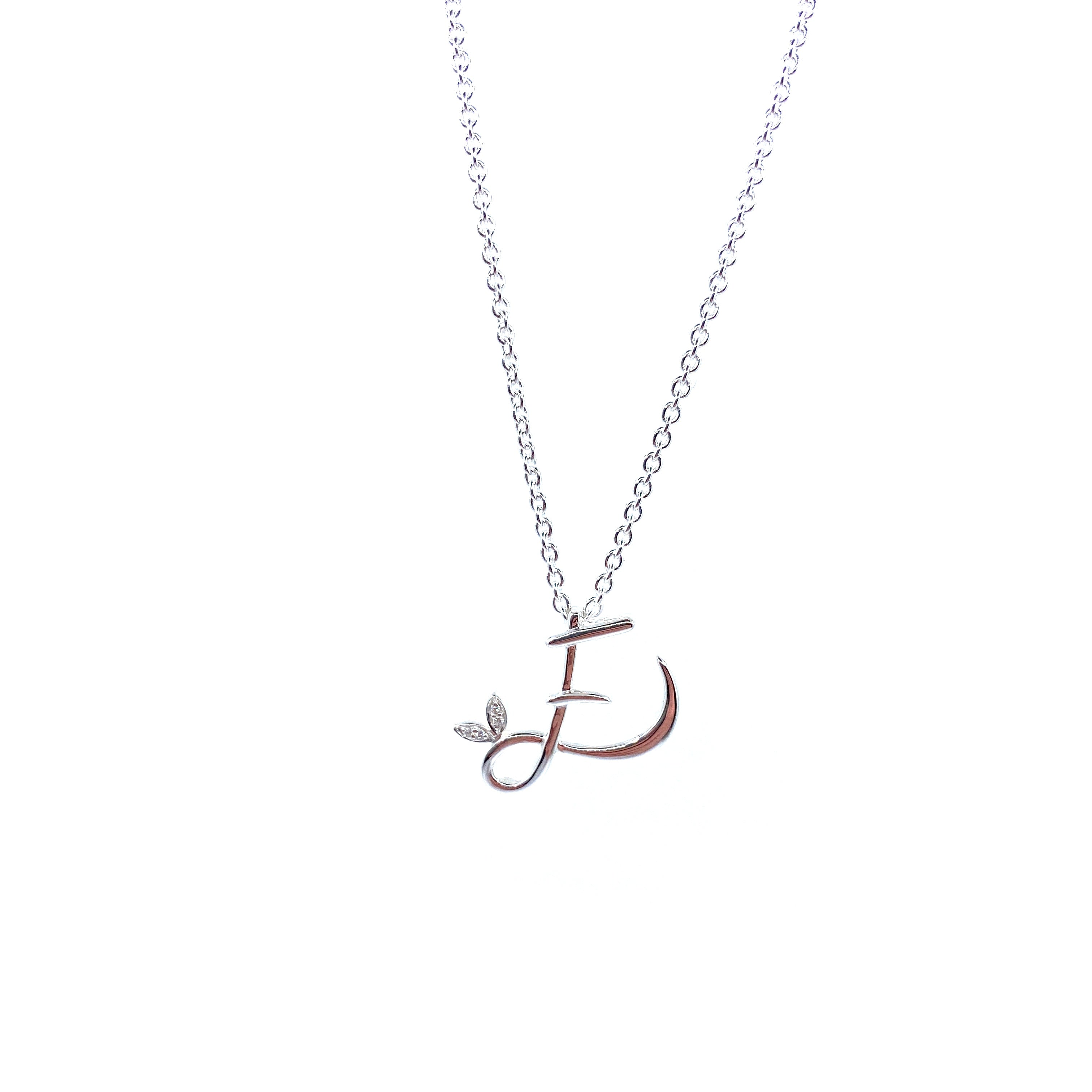 Silver Initial with CZ Detail MJI001 - Hallmark Jewellers Formby & The Jewellers Bench Widnes