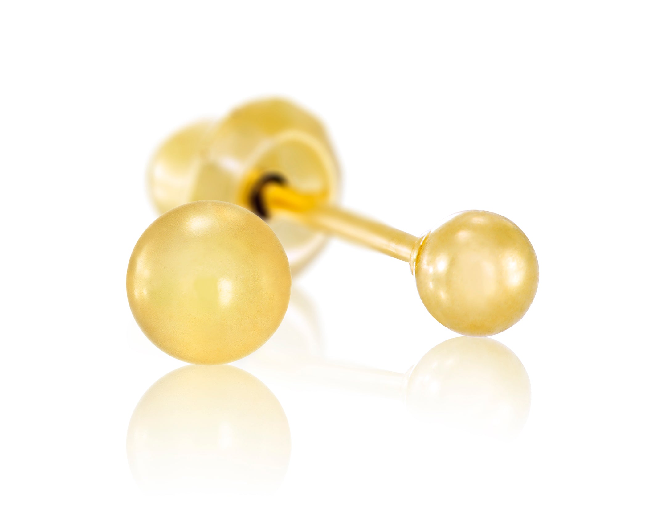 24ct Gold Plated Stainless Steel 3mm Ball - 10C
