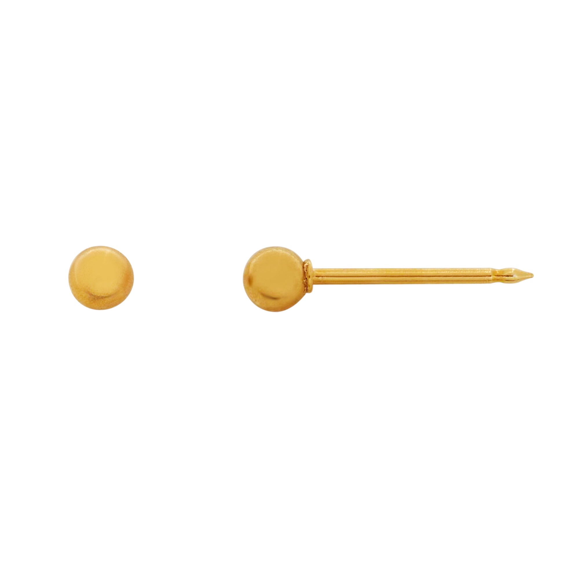 24ct Gold Plated Stainless Steel 3mm Ball - 10C