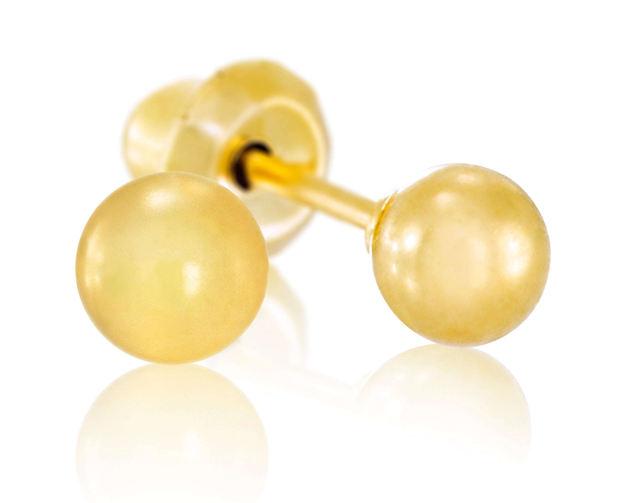 24ct Gold Plated Stainless Steel 4mm Ball - 11C