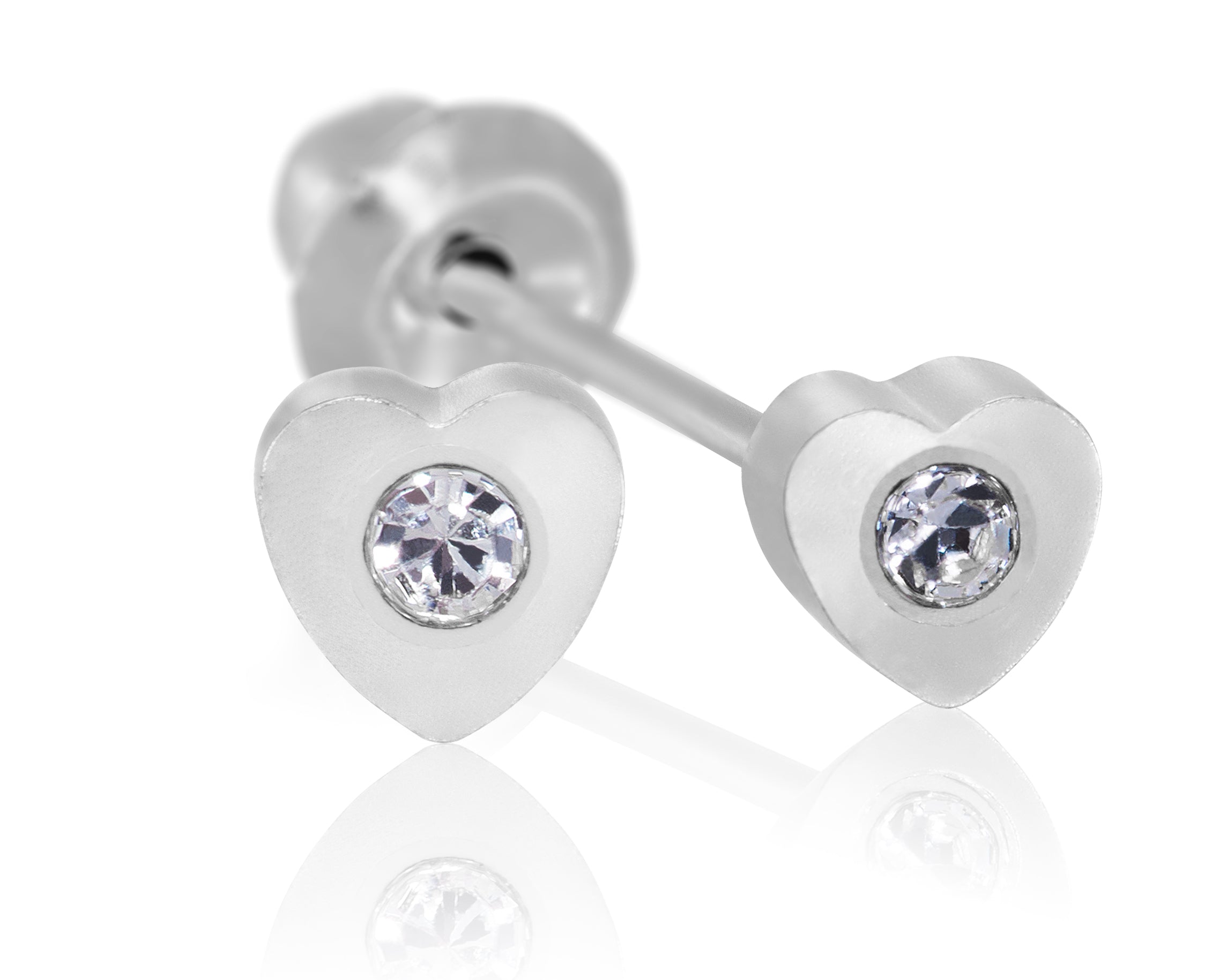 Medical Grade Stainless Steel Crystal in Heart - 172C