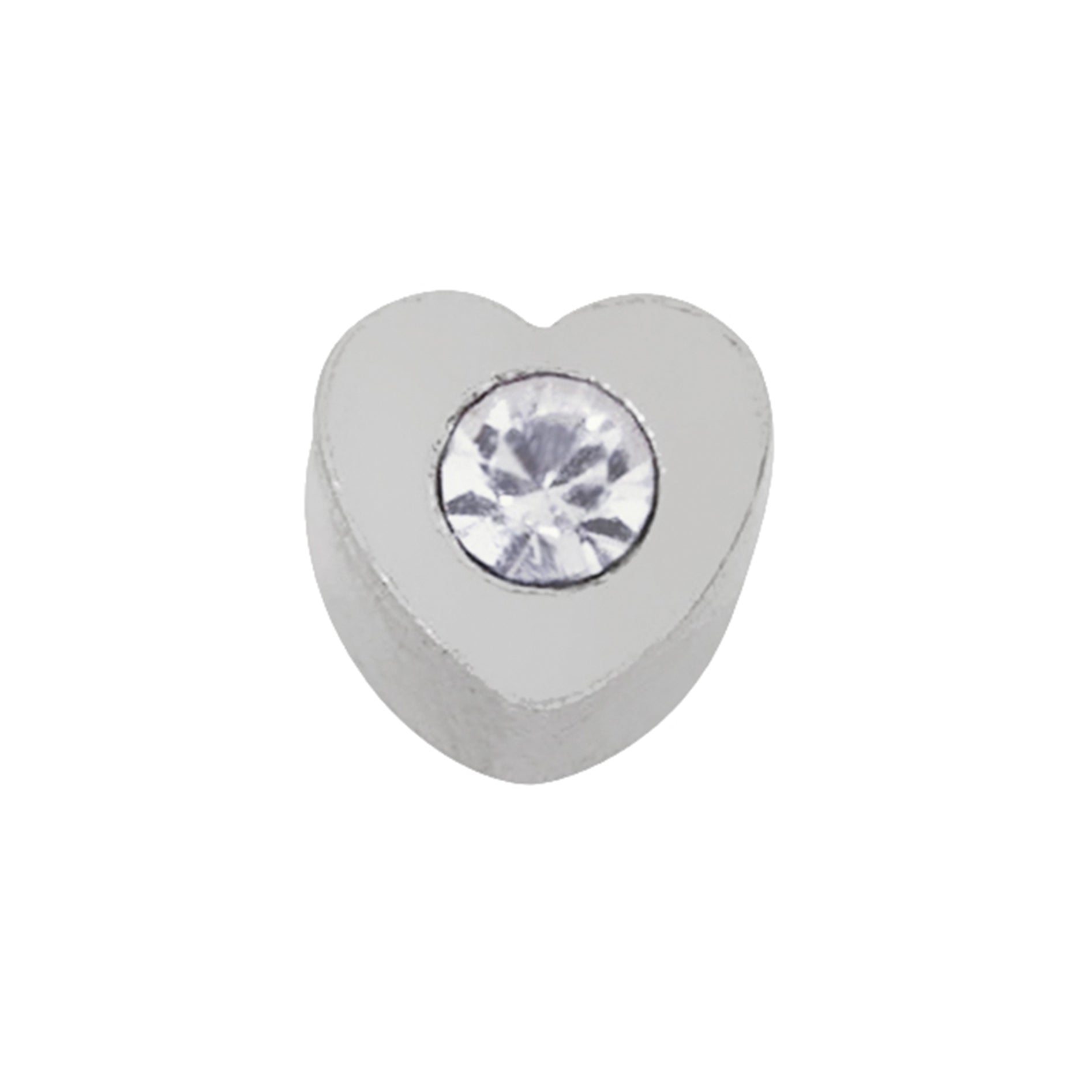 Medical Grade Stainless Steel Crystal in Heart - 172C