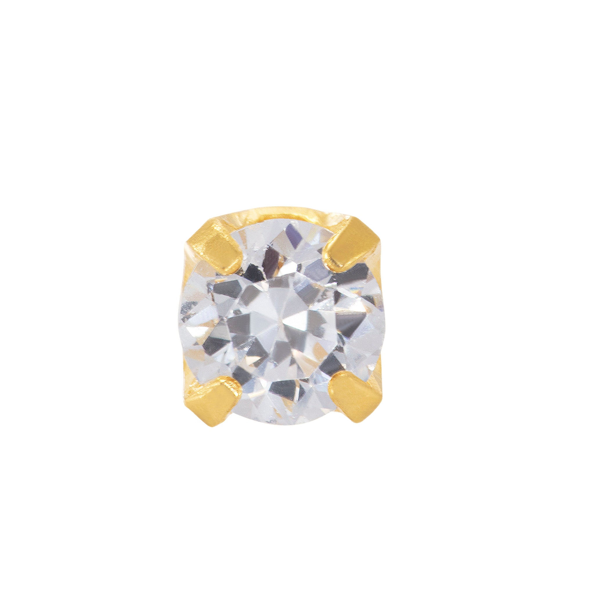 18ct Yellow Gold 2mm CZ - 258E