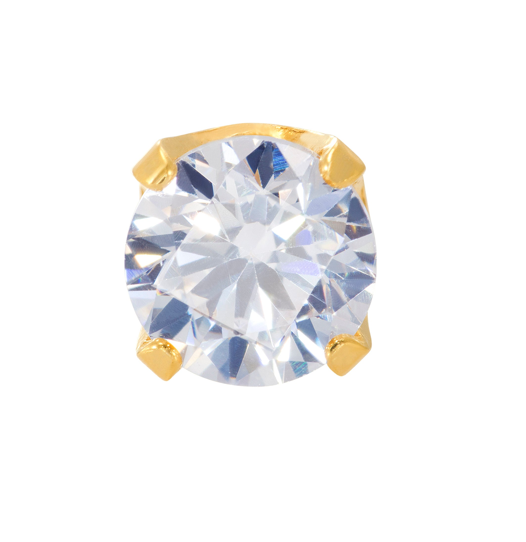 24ct Gold Plated Stainless Steel 5mm CZ - 33C