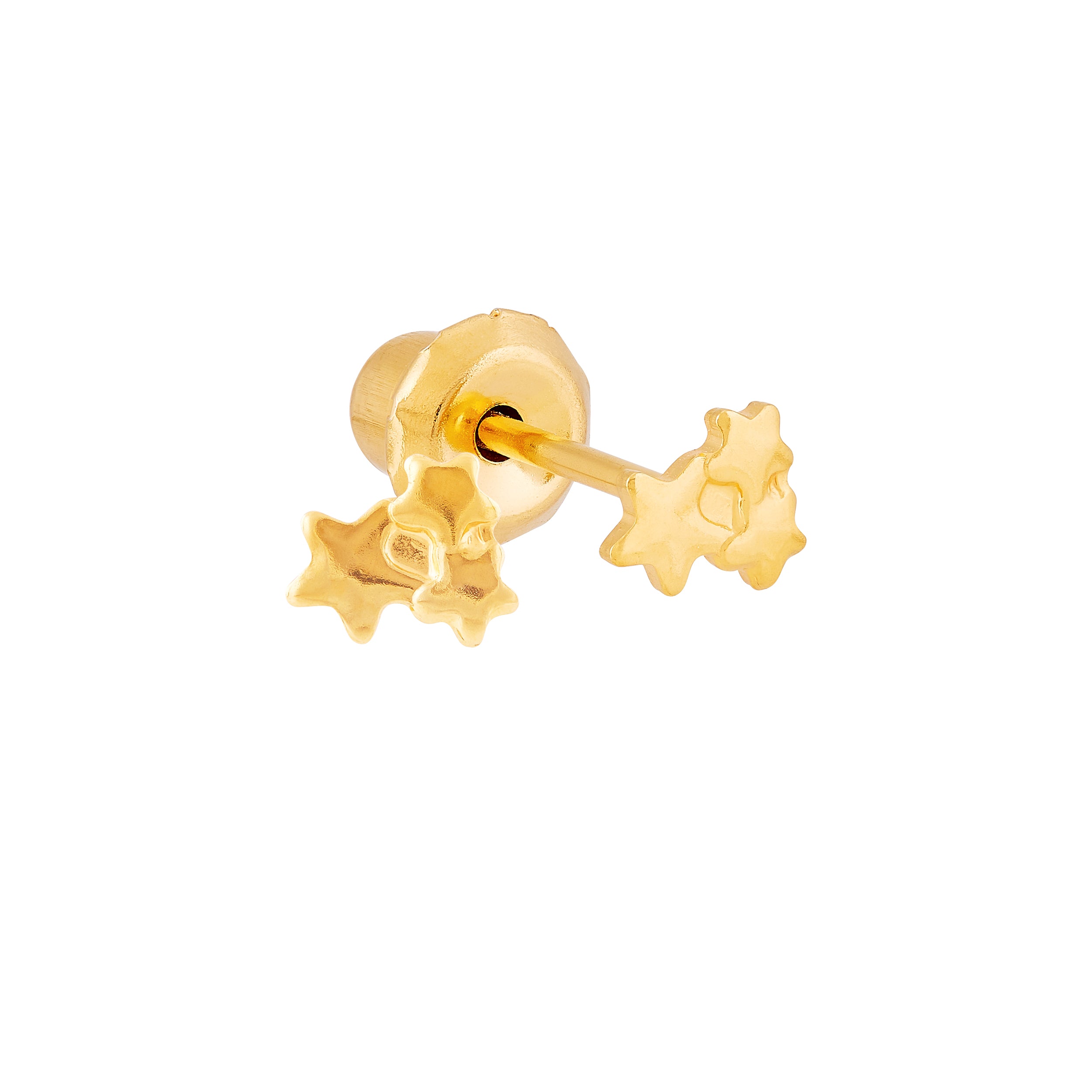 24ct Gold Plated Stainless Steel Triple Stars - 62C