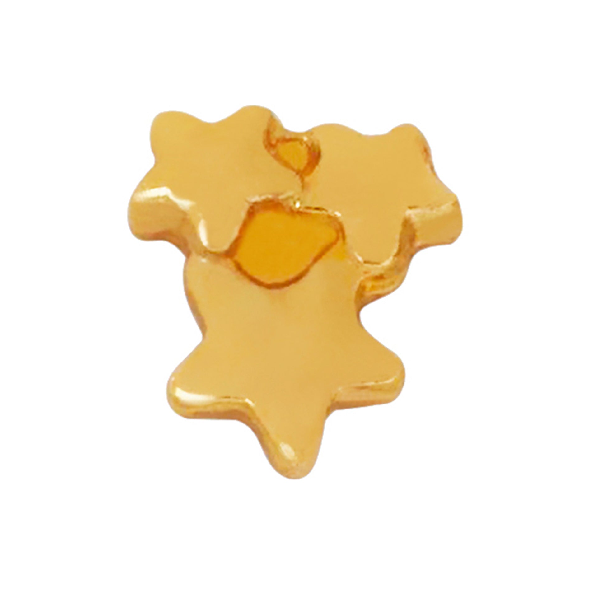 24ct Gold Plated Stainless Steel Triple Stars - 62C