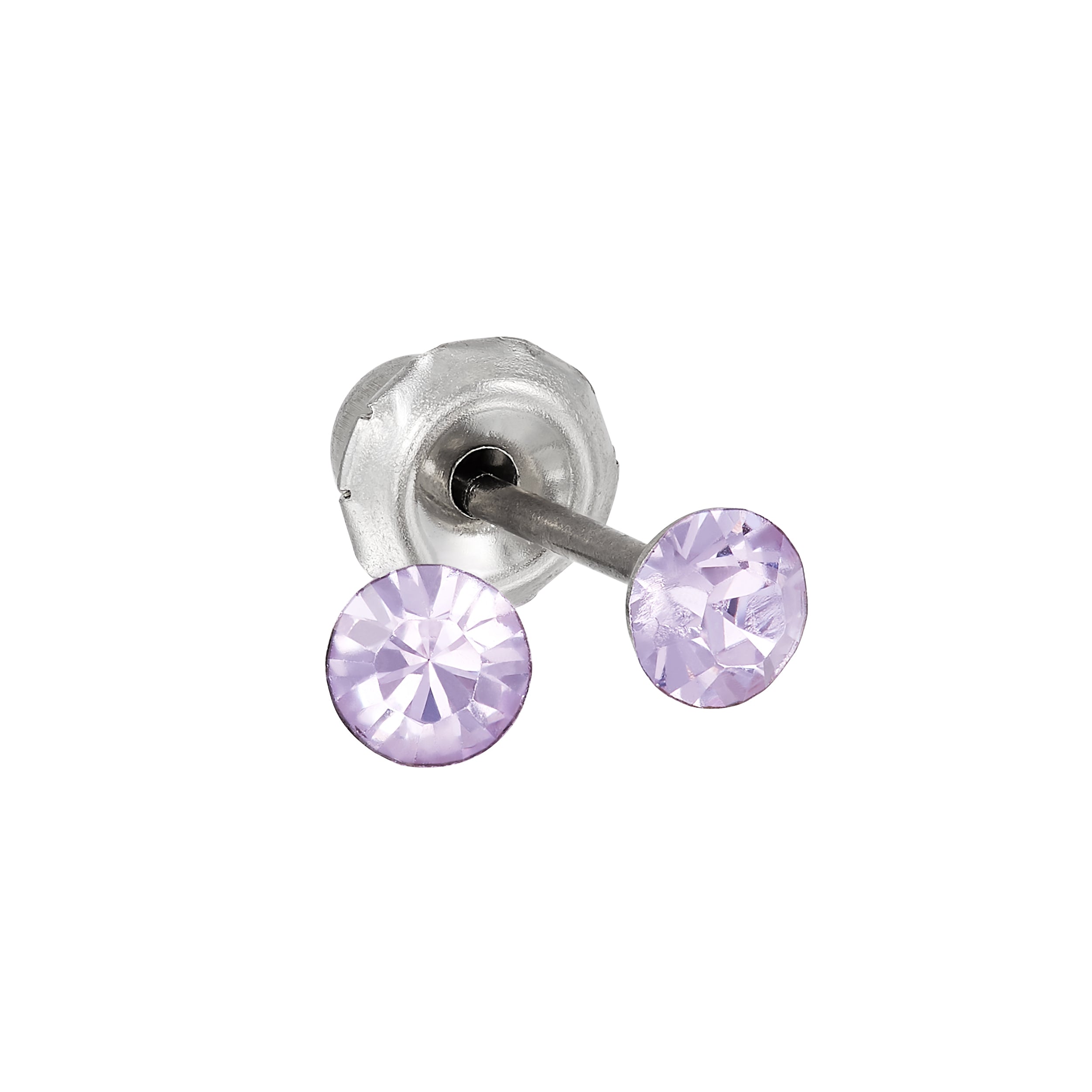 Medical Grade Stainless Steel 3mm V-Shape Violet Crystal - 775C